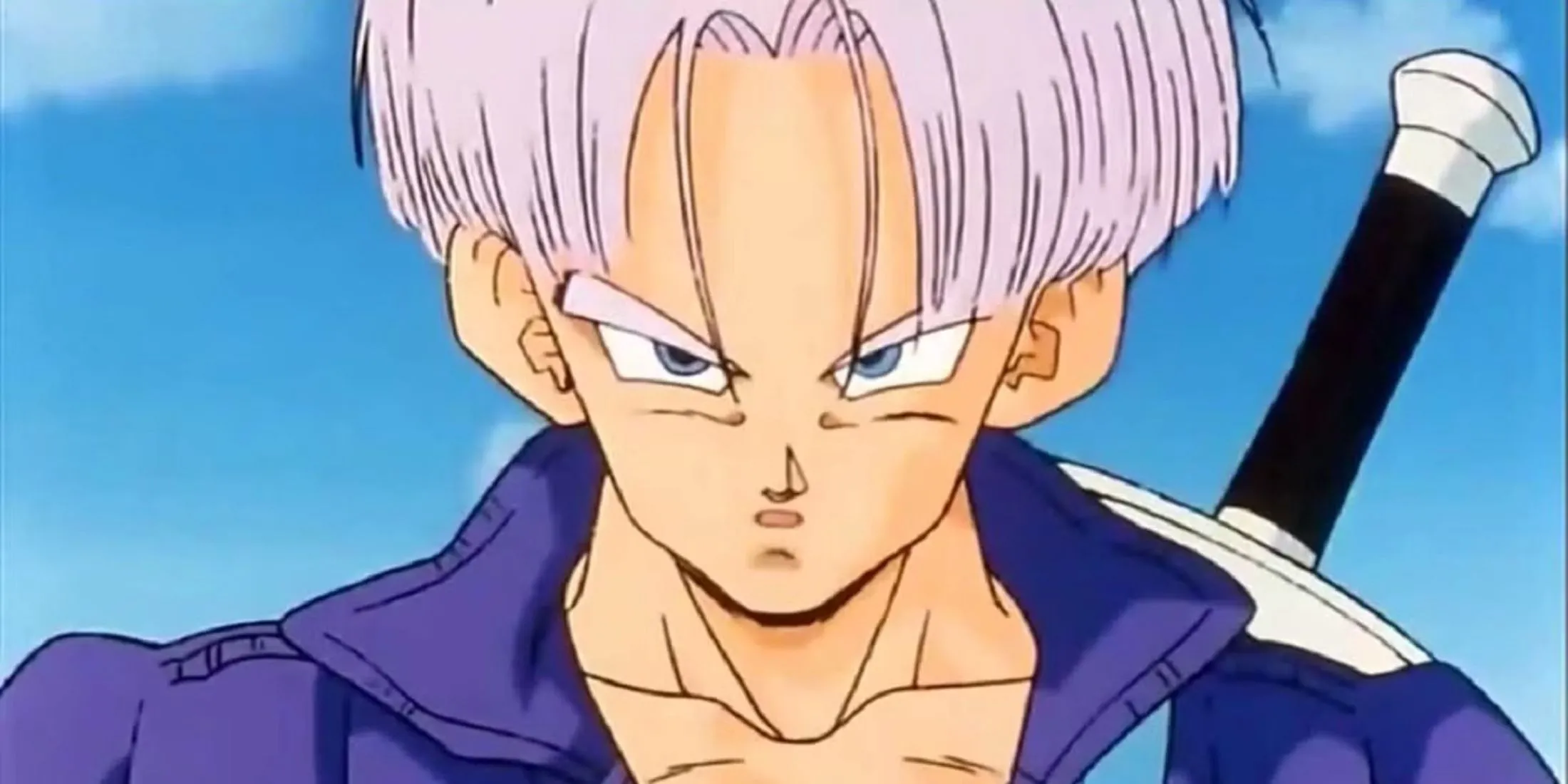 Trunks tương lai với thanh kiếm du hành thời gian trong Dragon Ball Z