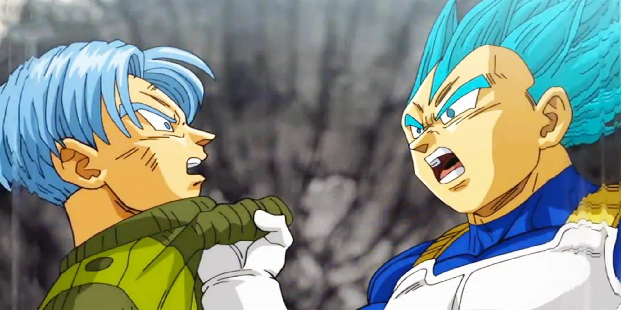 Vegeta bế Future Trunks bị thương, thể hiện sự quan tâm sâu sắc của người cha