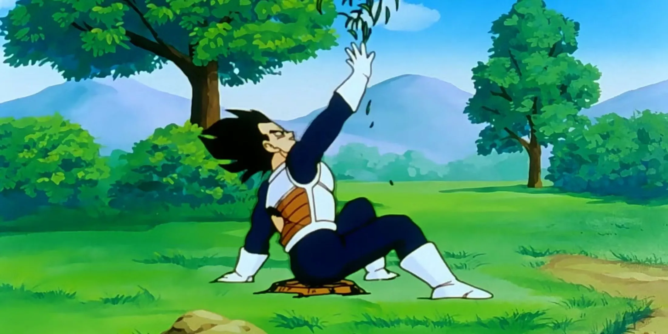 Vegeta cười lớn đầy hả hê trên Trái Đất sau khi biết tin Frieza và Goku tử trận trên Namek