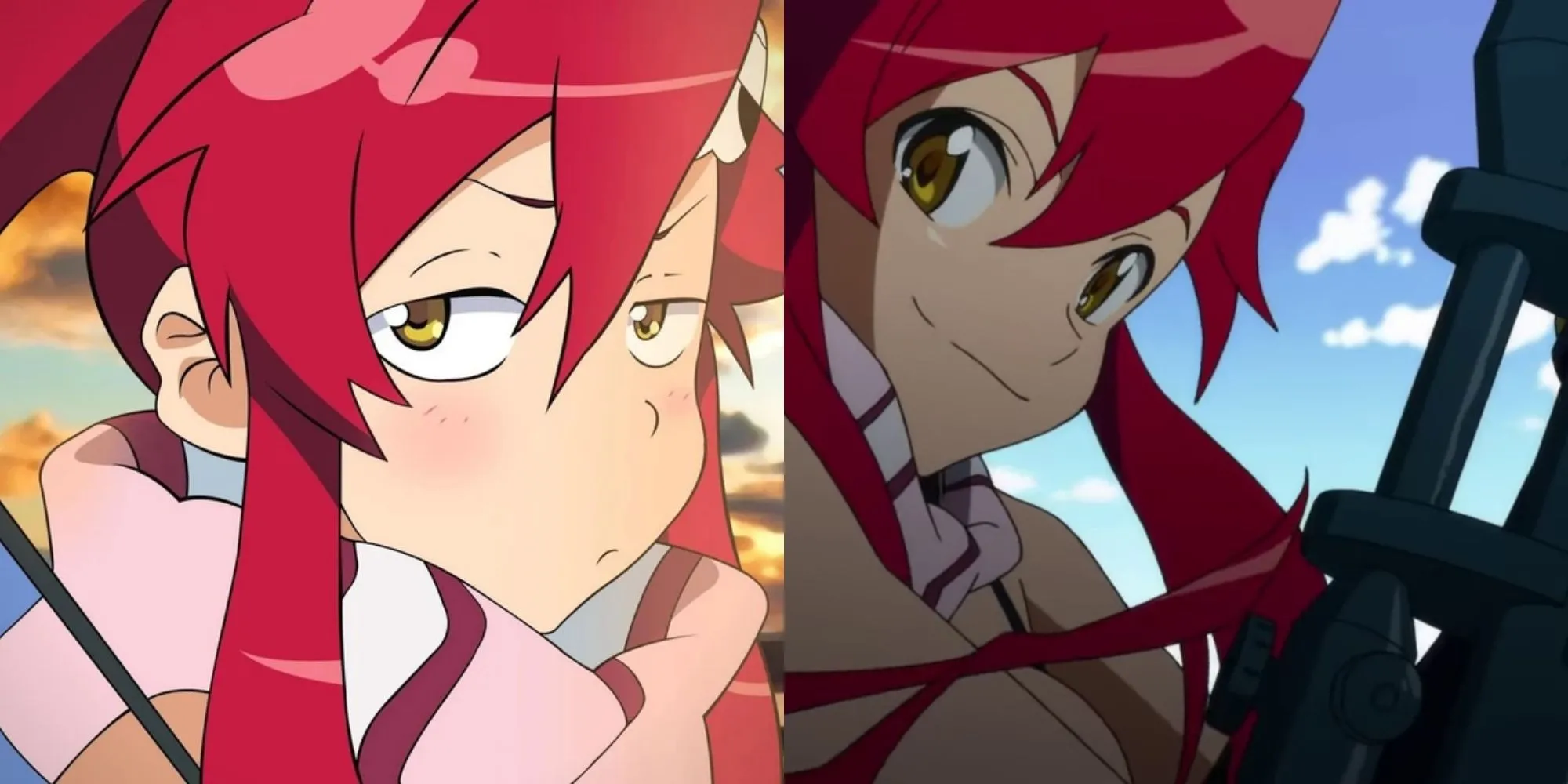Yoko Littner cầm khẩu súng trường đặc trưng của mình trong Tengen Toppa Gurren Lagann