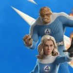 Hình ảnh quảng bá Fantastic Four Cup với logo và 4 thành viên trong game Fortnite