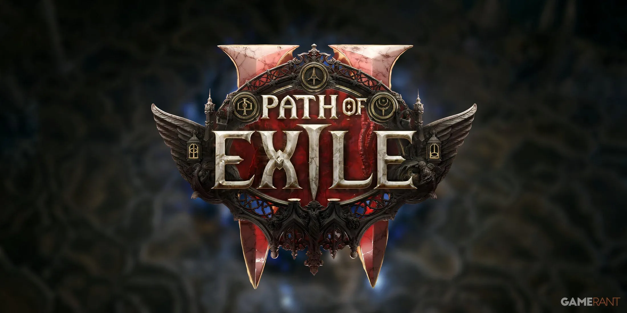 Logo Path of Exile 2 với hiệu ứng mờ ảo, gợi mở về tương lai và các bản cập nhật mới của tựa game ARPG này.