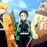 Ba nhân vật chính Tanjiro, Zenitsu, Inosuke trong tựa game Demon Slayer Kimetsu no Yaiba: The Hinokami Chronicles 2.