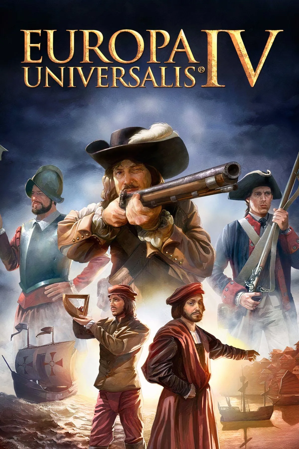 Bản đồ châu Âu lịch sử với các quốc gia đang mở rộng và tương tác trong Europa Universalis IV