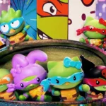 Bộ sưu tập đồ chơi Hello Kitty và Ninja Rùa trong Happy Meal McDonald's với các nhân vật Sanrio hóa trang thành TMNT và ngược lại