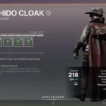 Cận cảnh áo choàng T2 trong Destiny 2 The Edge of Fate với các chỉ số giáp