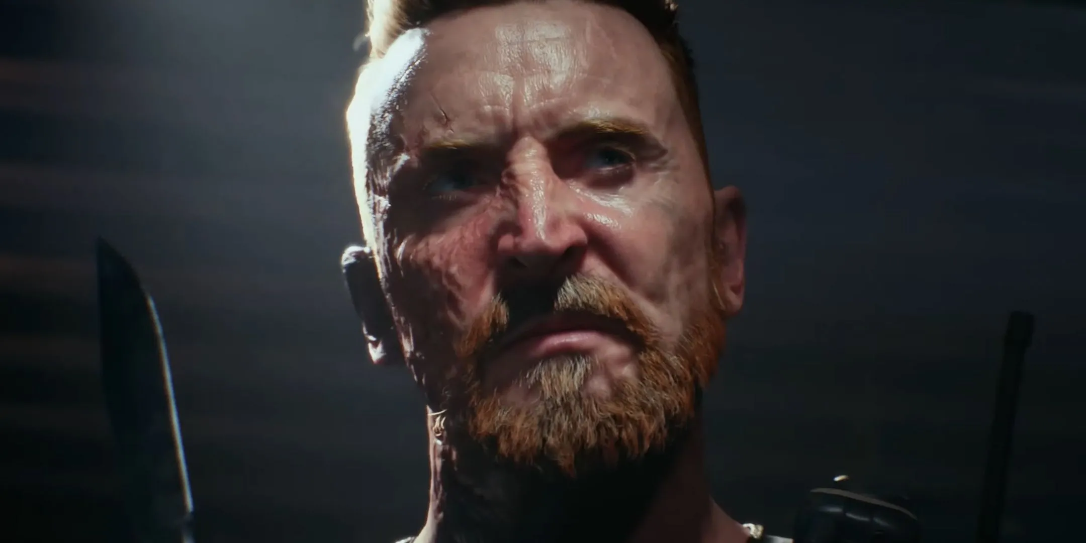 Chiến binh Battlefield 6 với gương mặt cháy xém và lưỡi dao, hình ảnh minh họa cho giá game Battlefield 6.