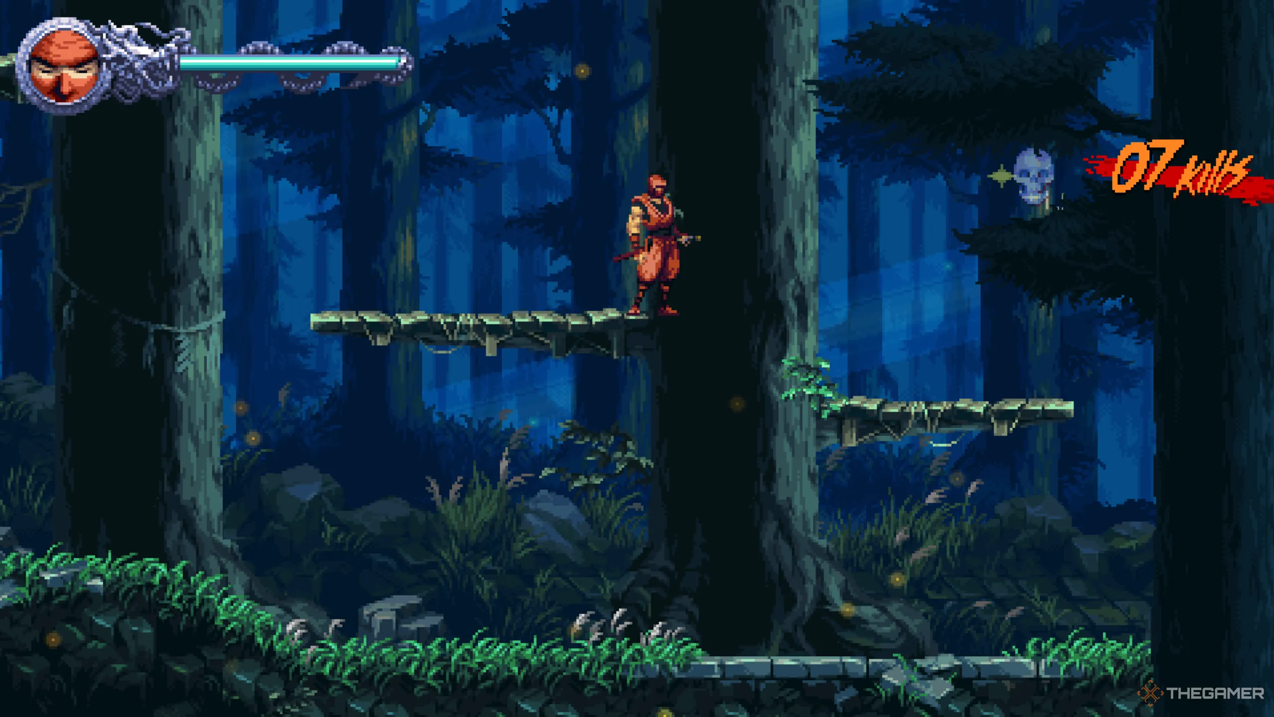 Crystal Skull thứ ba ẩn sau tán cây, cần chú ý khi khám phá hố sâu trong Ninja Gaiden: Ragebound