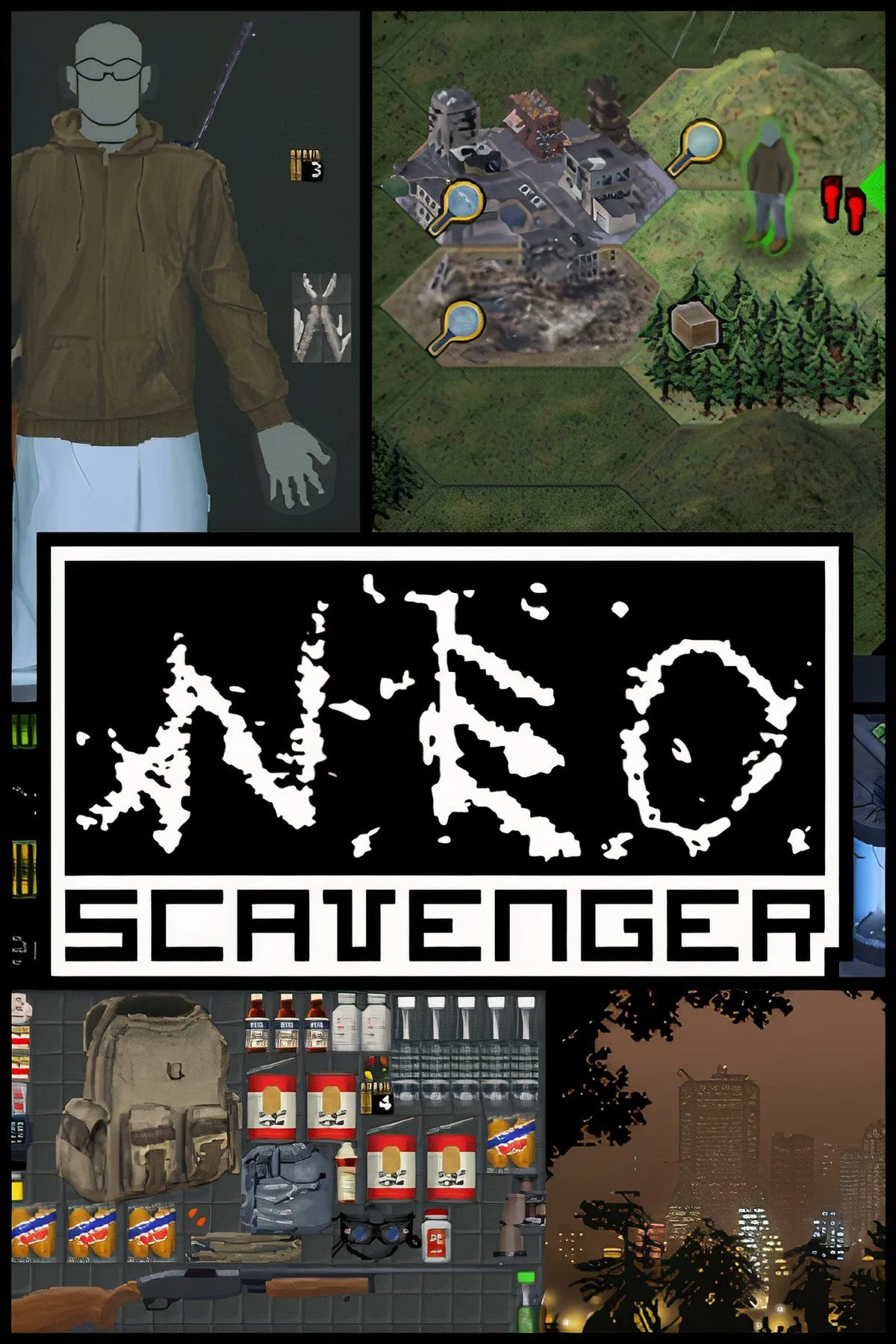 Giao diện quản lý vật phẩm và chỉ số trong game sinh tồn NEO Scavenger.