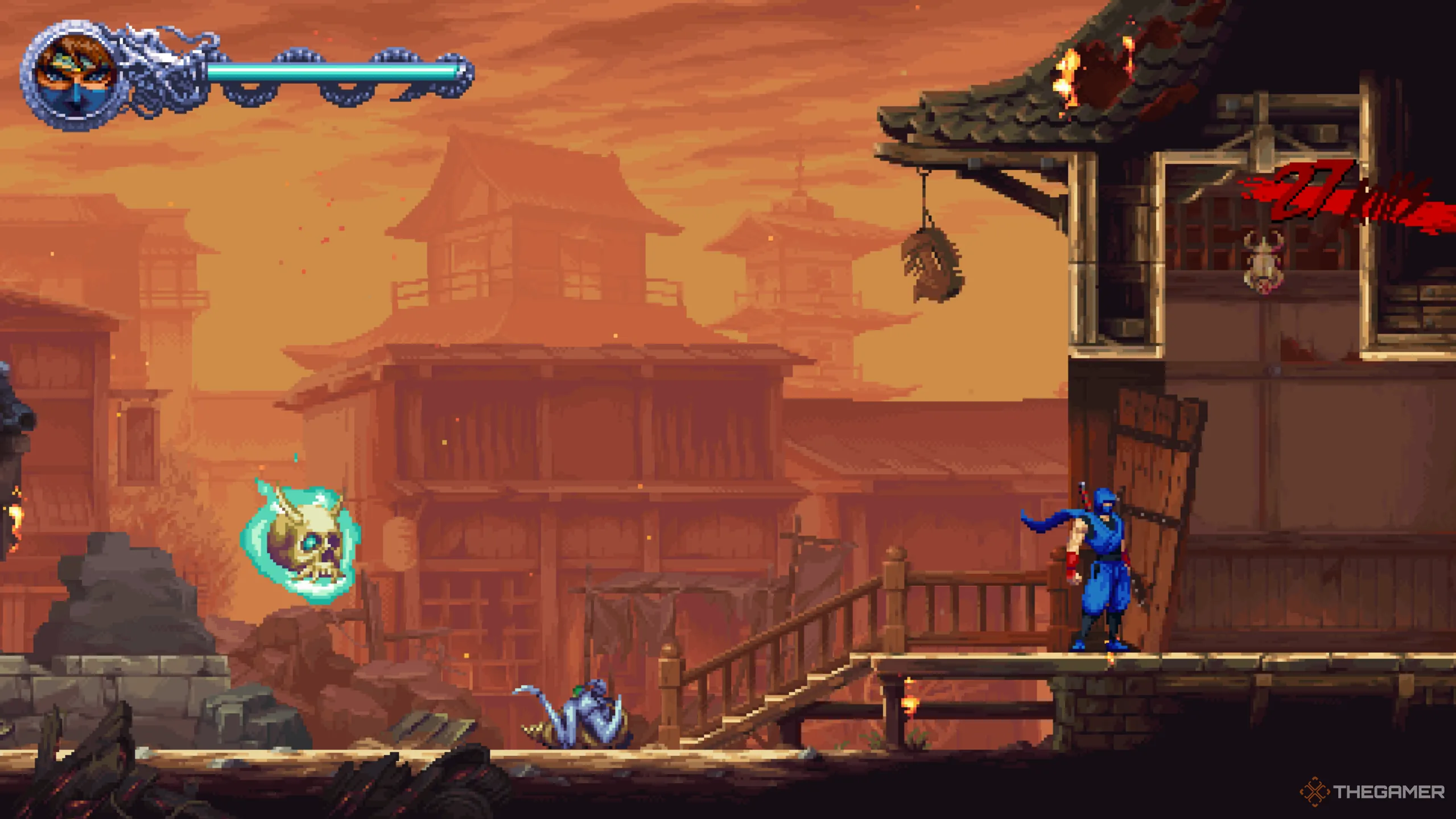 Golden Scarab thứ hai được tìm thấy gần ngôi nhà sau trận mưa thiên thạch trong Ninja Gaiden: Ragebound