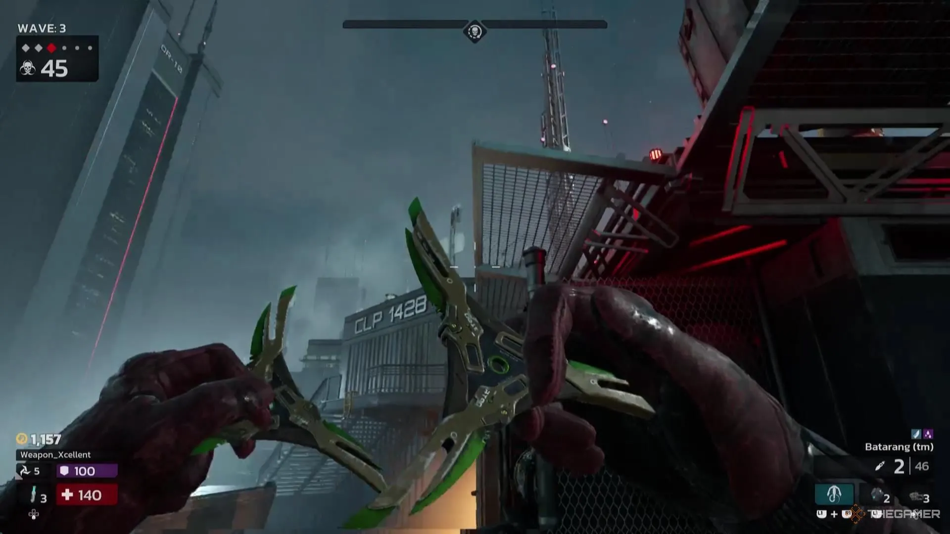 Hai phi tiêu Shuriken với lưỡi xanh lá trong Killing Floor 3, tượng trưng cho vũ khí chuyên biệt của một số Specialist.