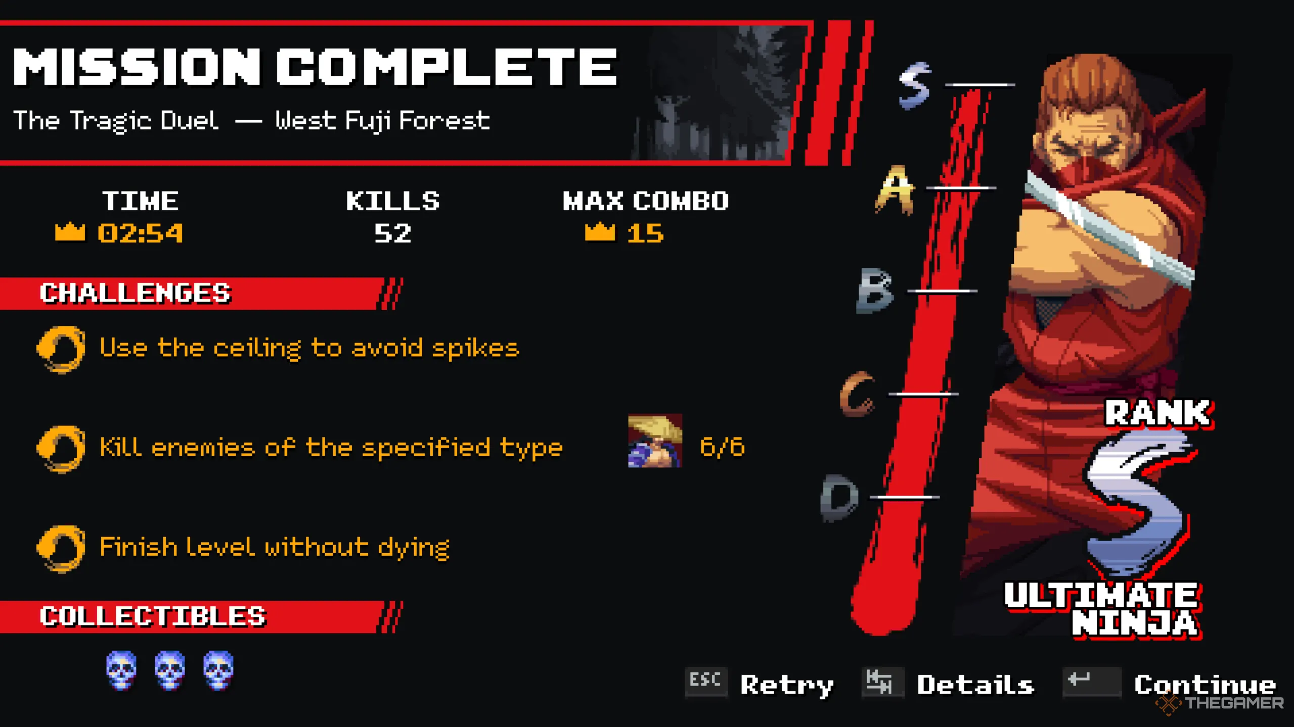 Hệ thống xếp hạng và điểm S-Rank Ultimate Ninja trong Ninja Gaiden Ragebound