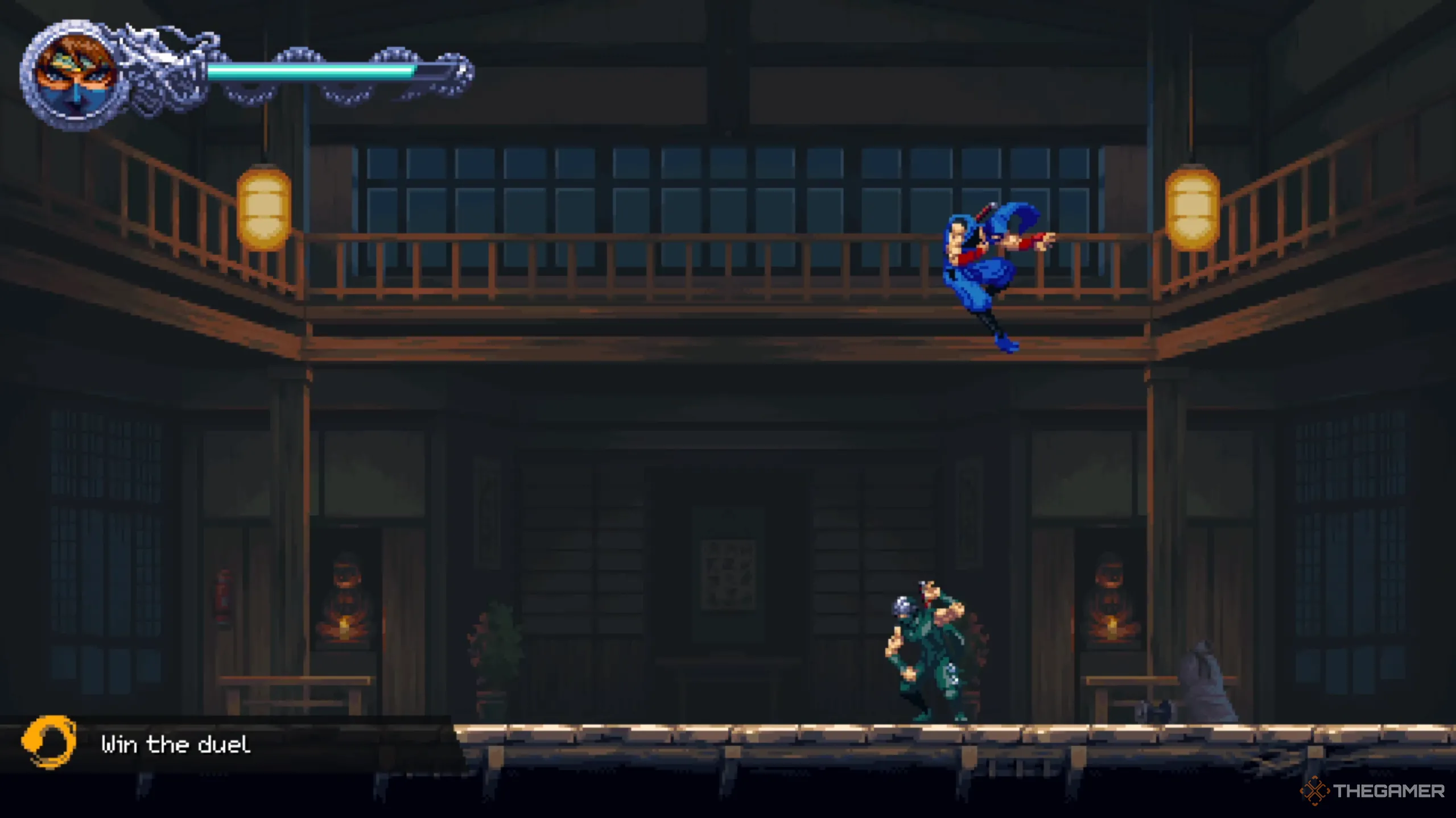 Kenji chiến thắng Ryu Hayabusa trong thử thách cuối cùng của Ninja Gaiden: Ragebound