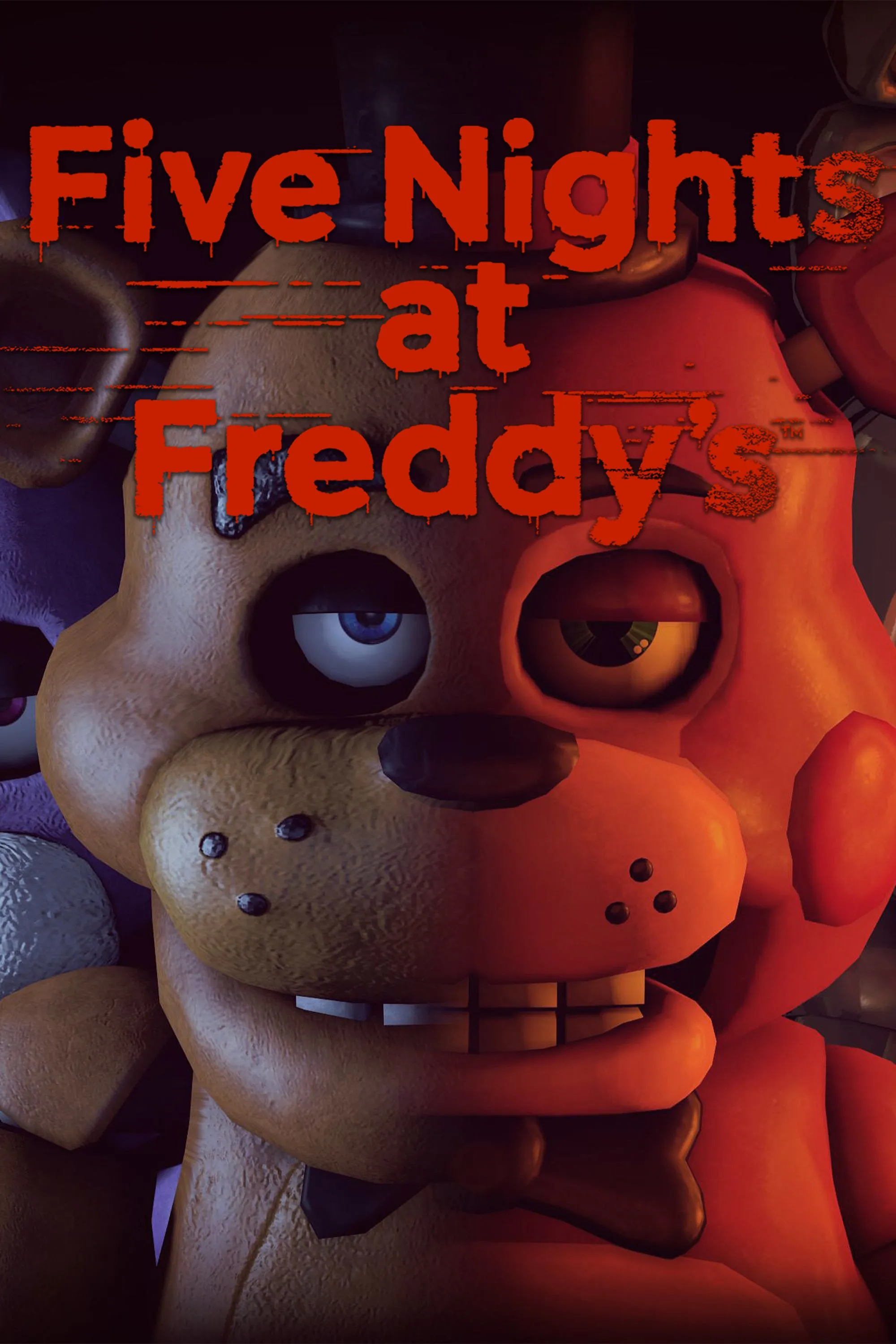 Logo và các nhân vật iconic của series game Five Nights At Freddy’s.