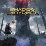 Logo và khung cảnh mê cung bí ẩn của game Shadow Labyrinth, tái tưởng tượng thế giới Pac-Man.