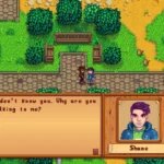 Người chơi gặp gỡ Shane, một nông dân u sầu và nghiện rượu tại Stardew Valley