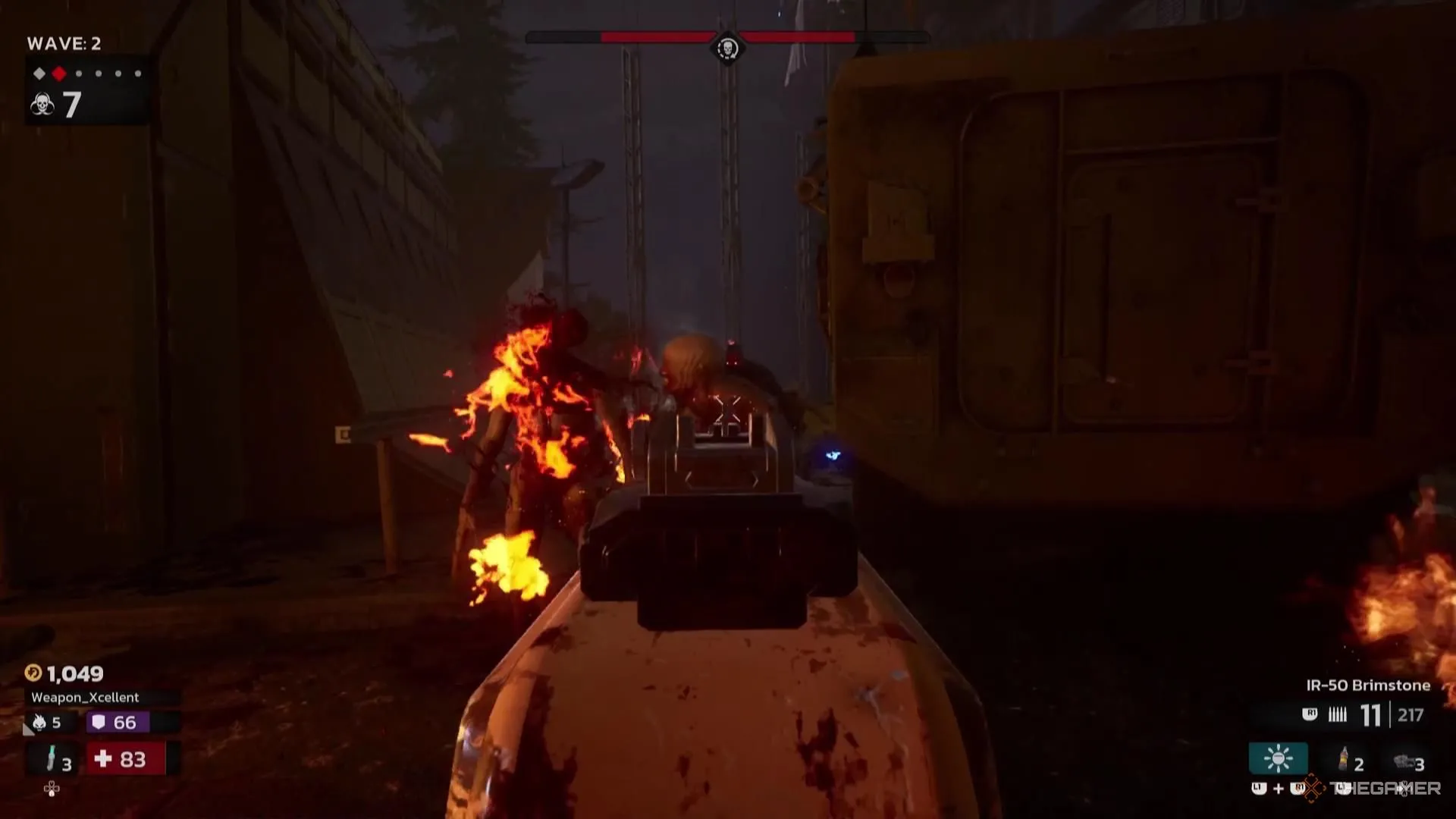 Nhóm kẻ địch Zeds bị đốt cháy rực rỡ bởi kỹ năng Firebug trong Killing Floor 3.