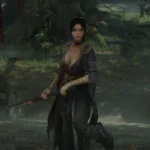 Nữ nhân vật chính Bai Wuchang với Lashing Whip Longsword trong Wuchang: Fallen Feathers, thể hiện phong cách Soulslike.