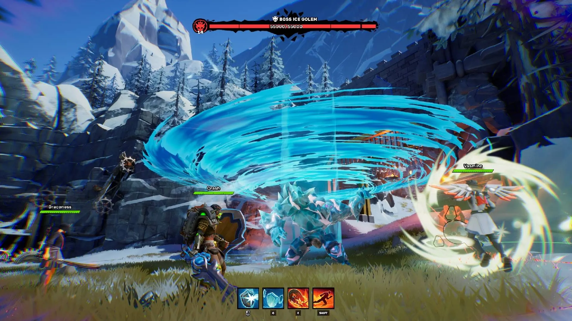 Quái vật lốc xoáy (Cyclone Enemy) bị biến dạng thời gian trong game Out of Time.