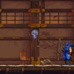 Ryu Hayabusa đối mặt với Crystal Skull trong bối cảnh hoang tàn của Ninja Gaiden: Ragebound