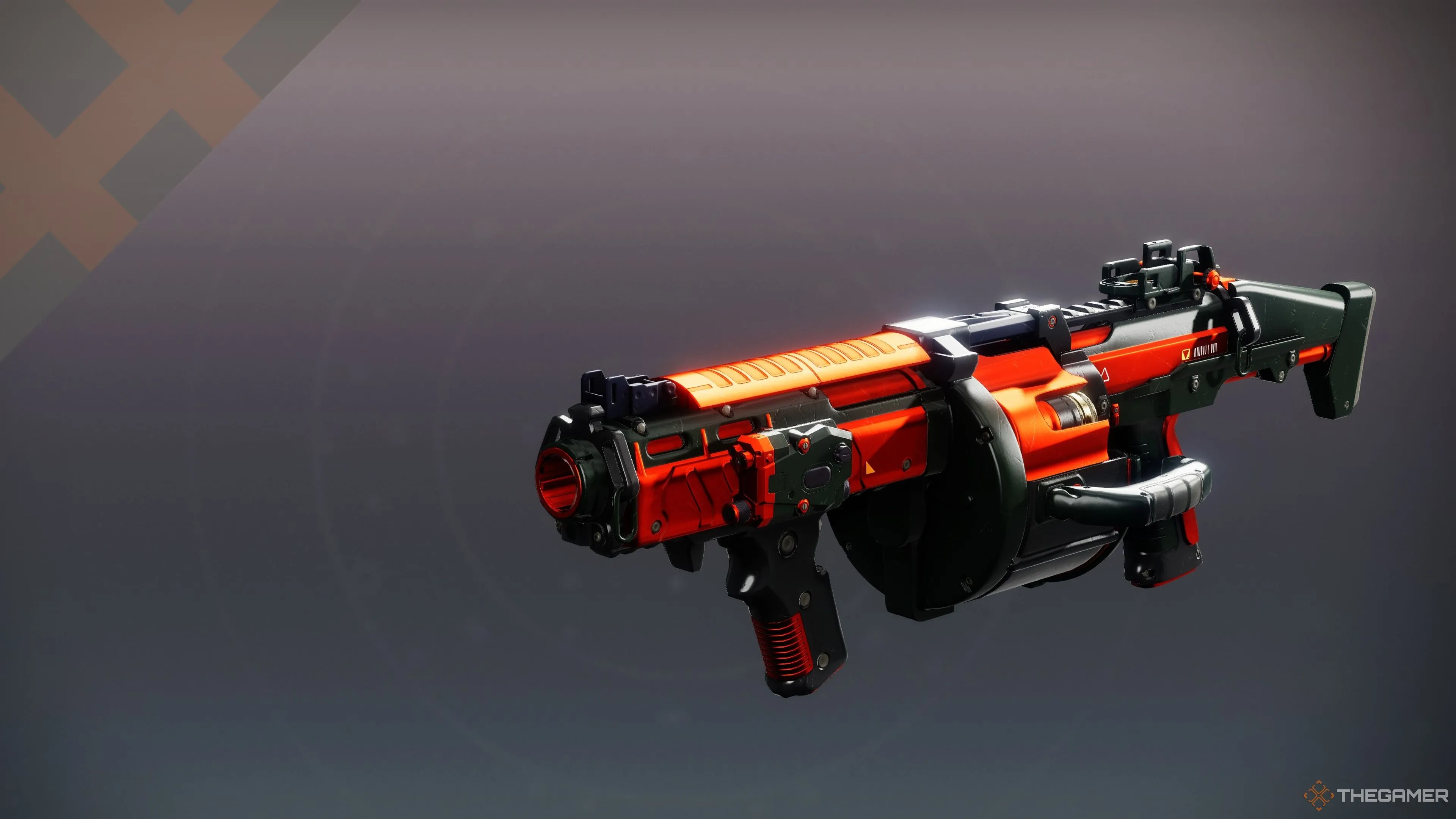 Súng phóng lựu Outrageous Fortune với thiết kế hầm hố và sát thương Solar, trong Destiny 2
