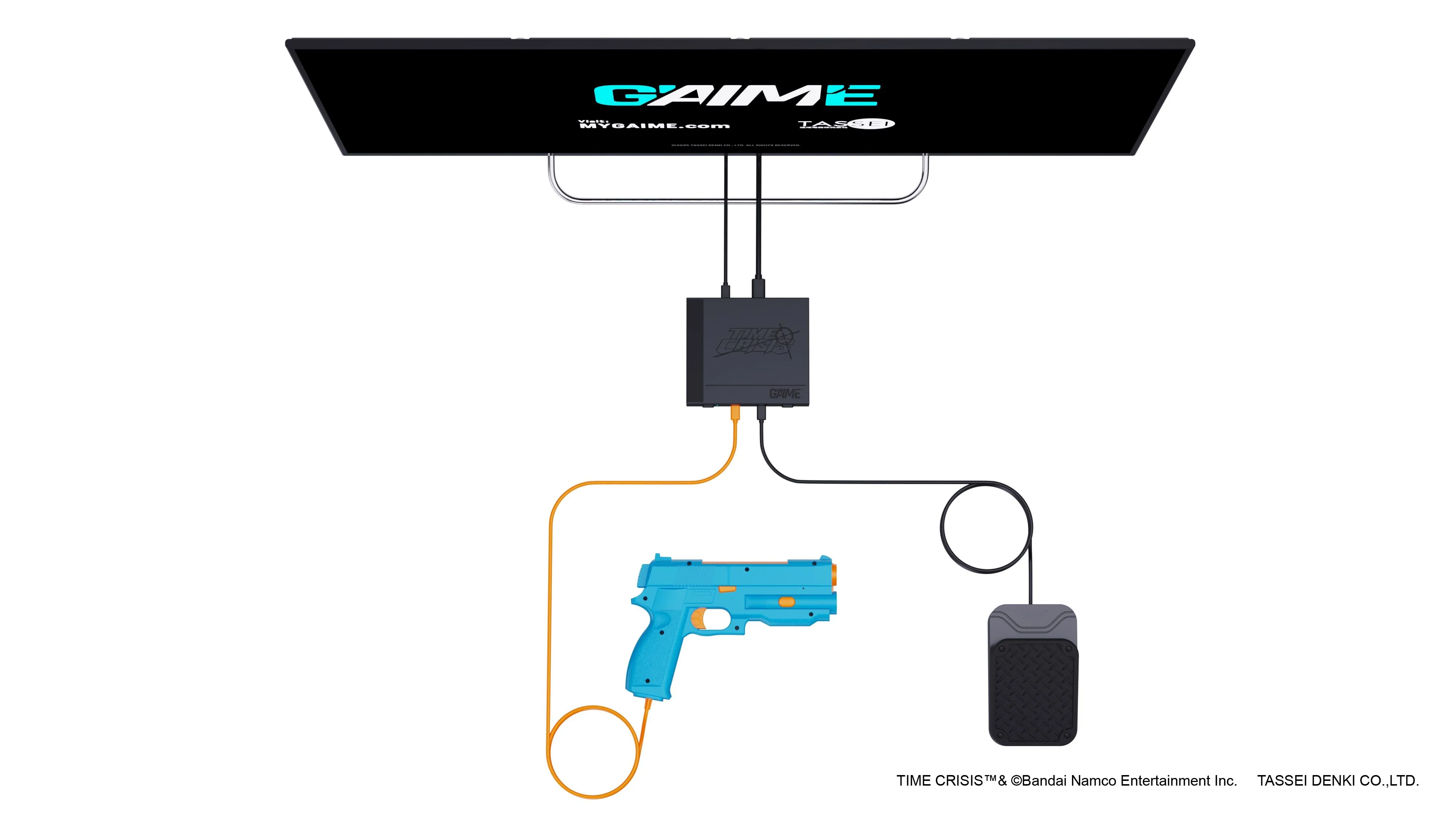 Thiết lập súng G'aim'e Plug &amp; Play và bộ điều khiển TV, sẵn sàng cho trải nghiệm game bắn súng.