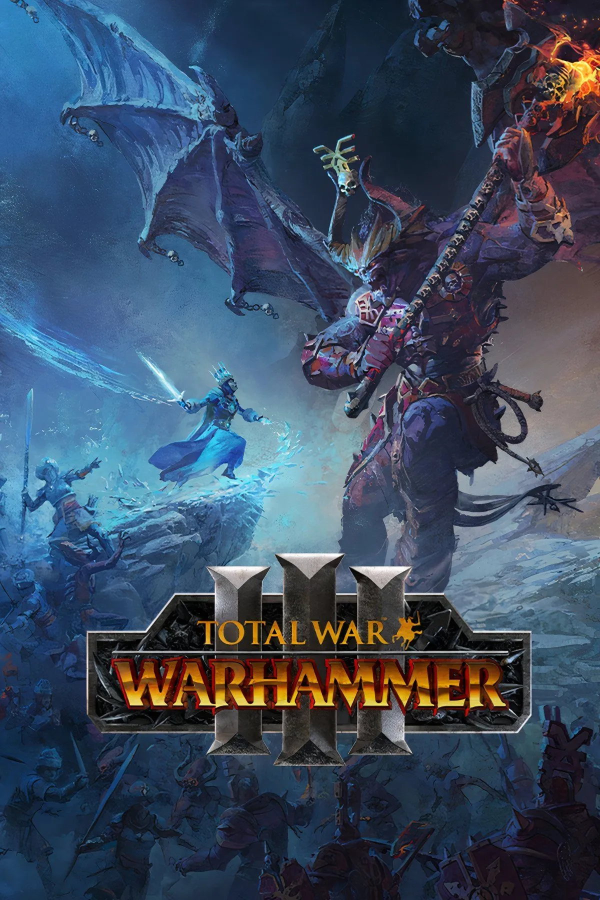 Trận chiến quy mô lớn với các đơn vị quái vật và chiến binh trong Total War Warhammer 3