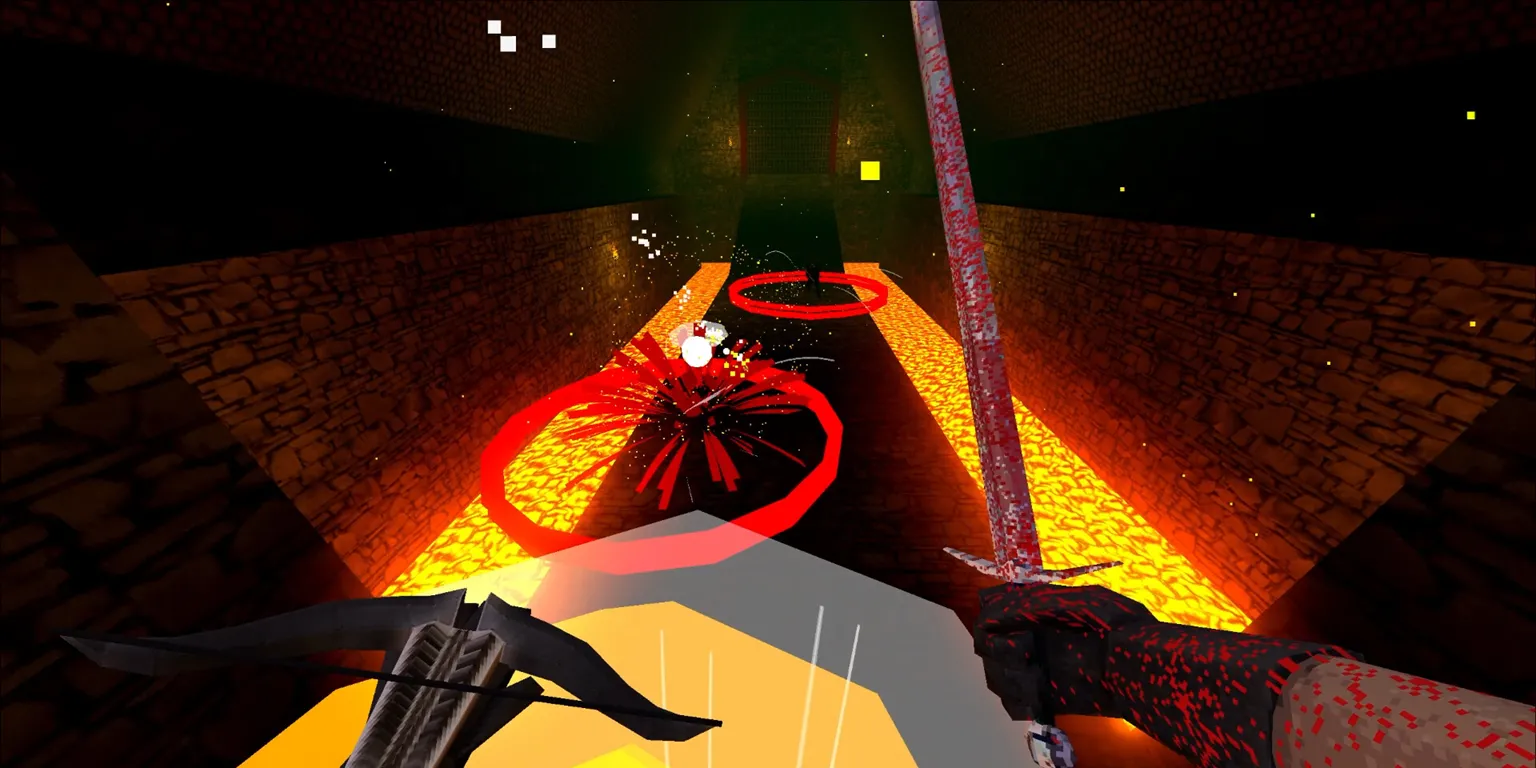 Ảnh artwork Bloodthief, runner melee thiên về verticality và momentum