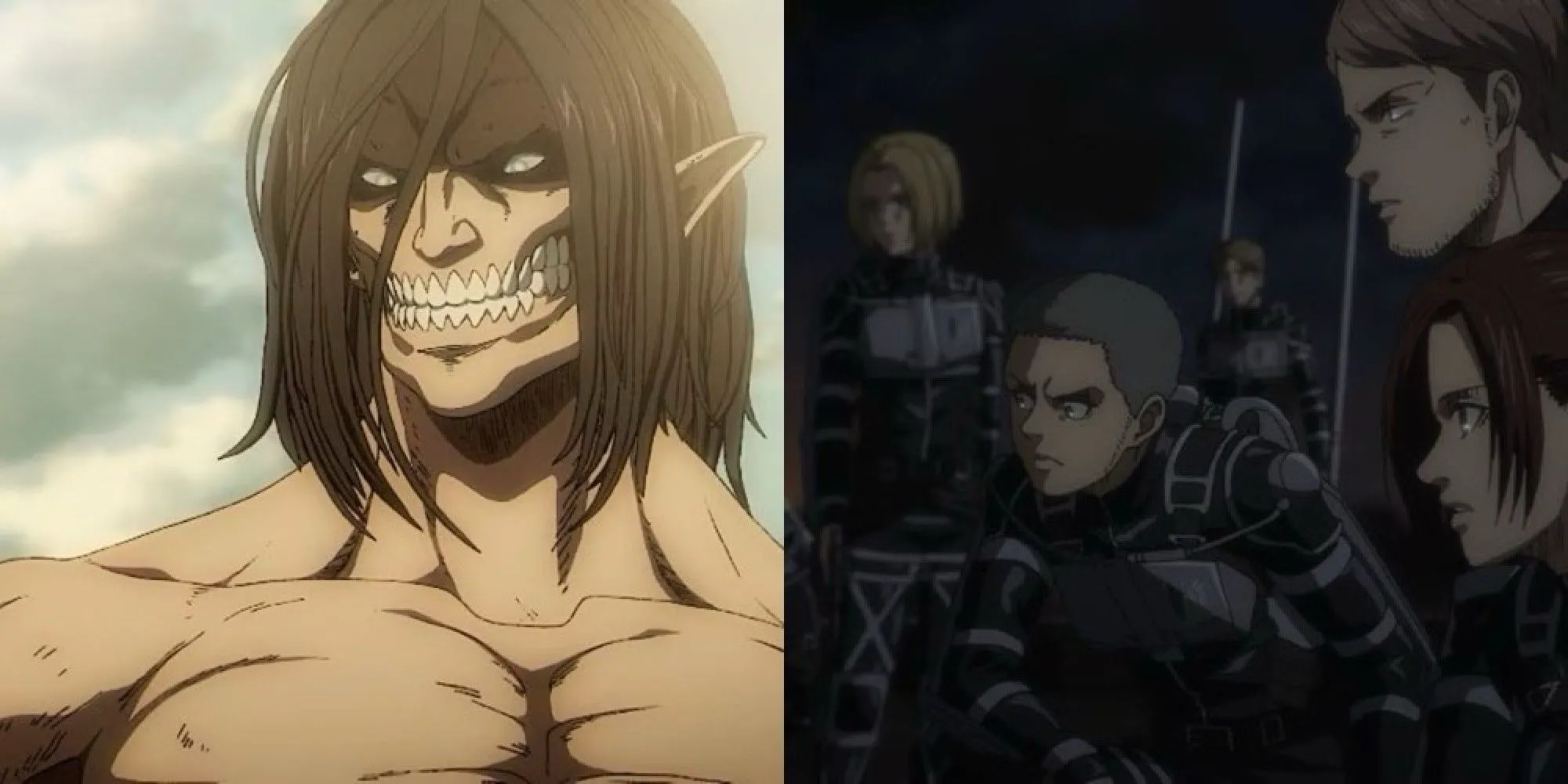 Ảnh bìa Attack on Titan: tường thành và bóng Titan