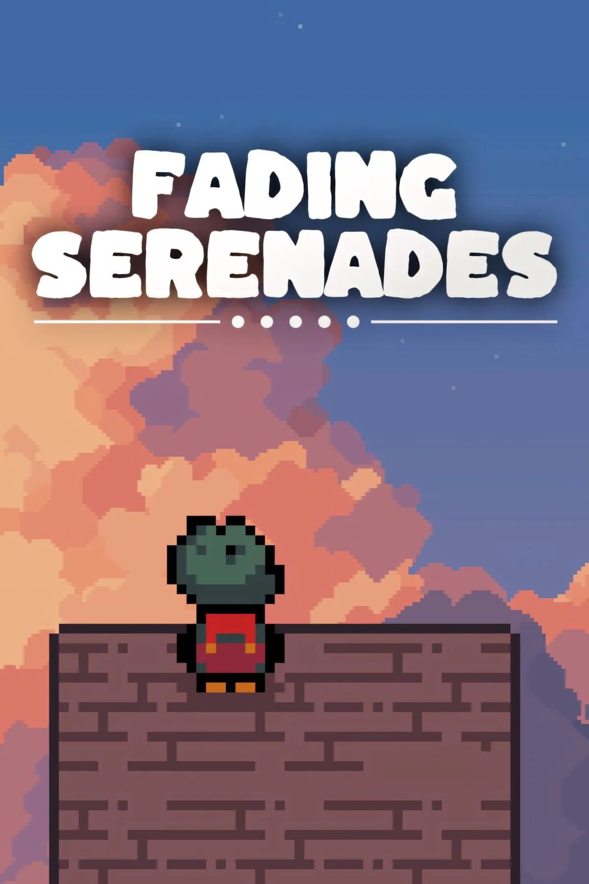 Artwork bìa Fading Serenades — phong cách pixel art ấm áp của Bernie Wick