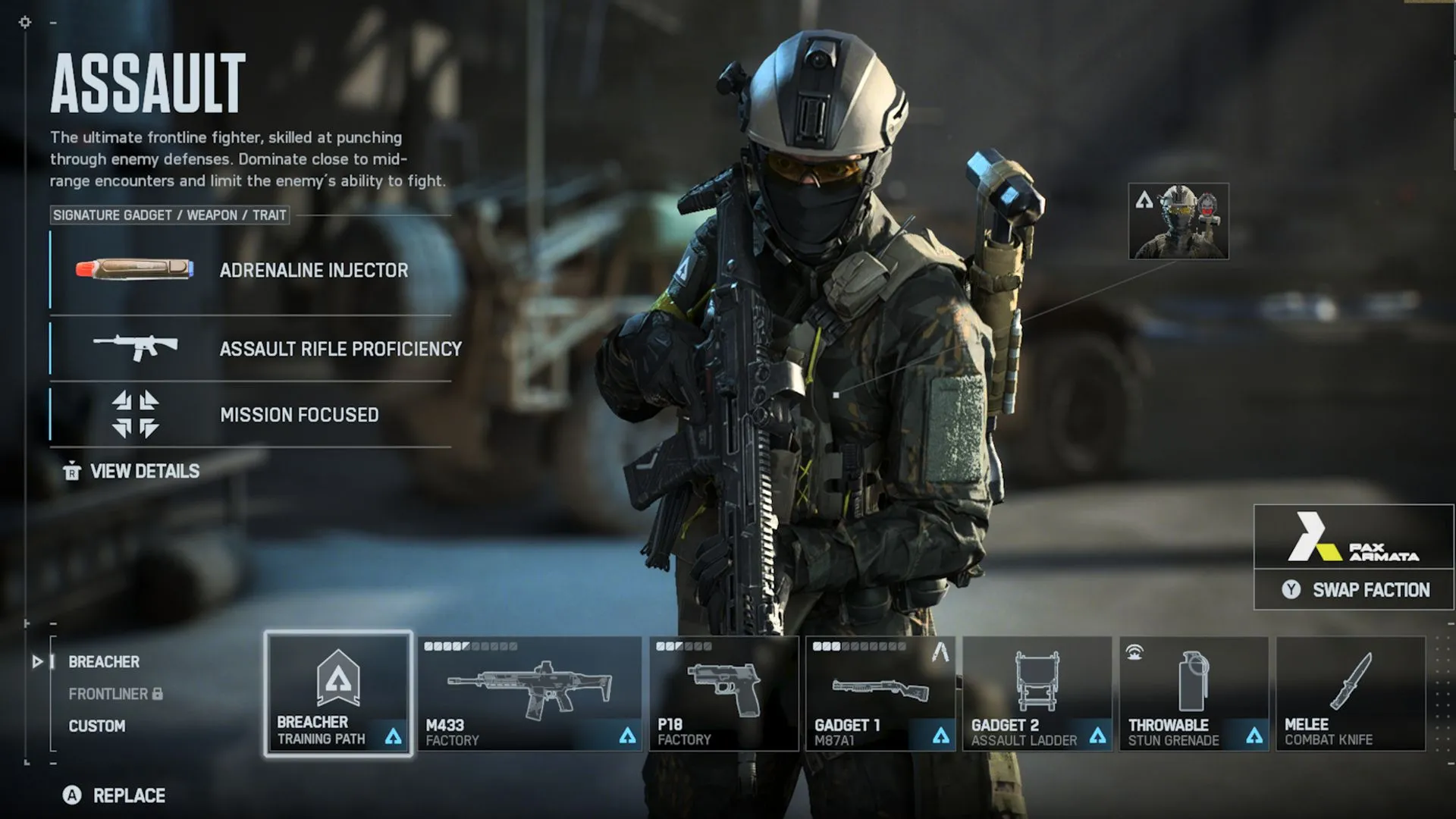 Assault tấn công điểm nóng với bộ dụng cụ phá vỡ phòng thủ và spawn beacon hỗ trợ squad