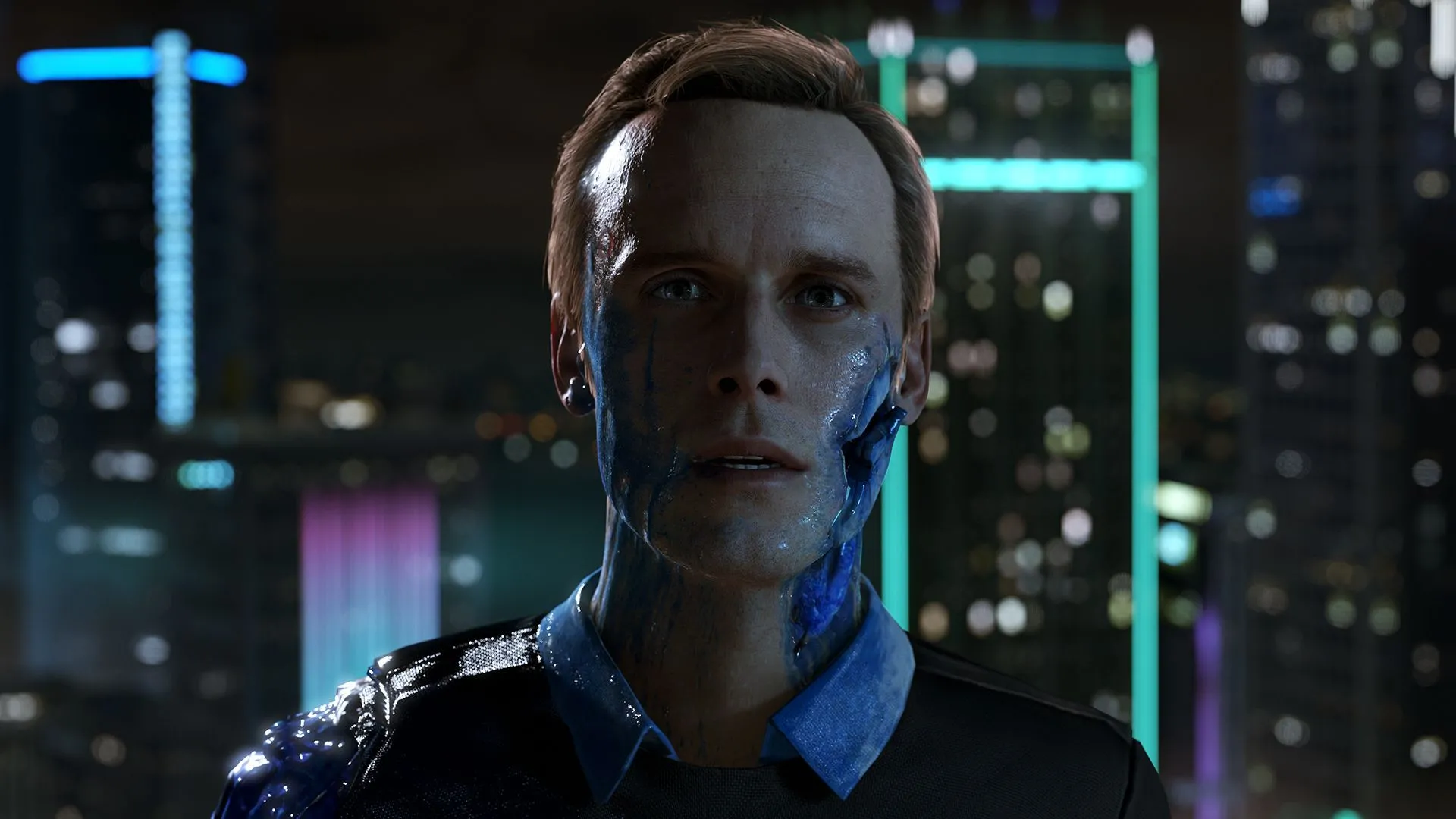 Ba nhân vật chính trong Detroit: Become Human — cảnh đánh dấu lựa chọn nhân văn và chính trị