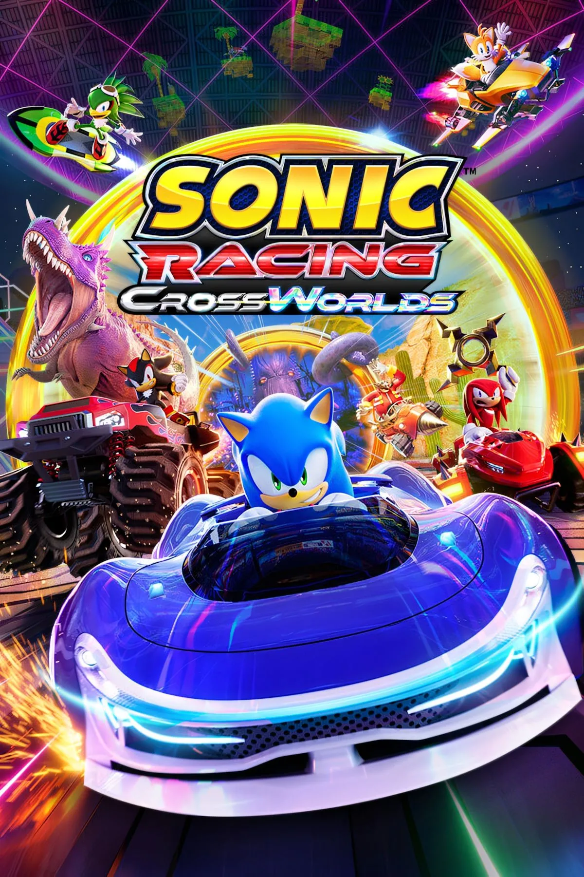 Bìa Sonic Racing: CrossWorlds - art cover game đua SEGA