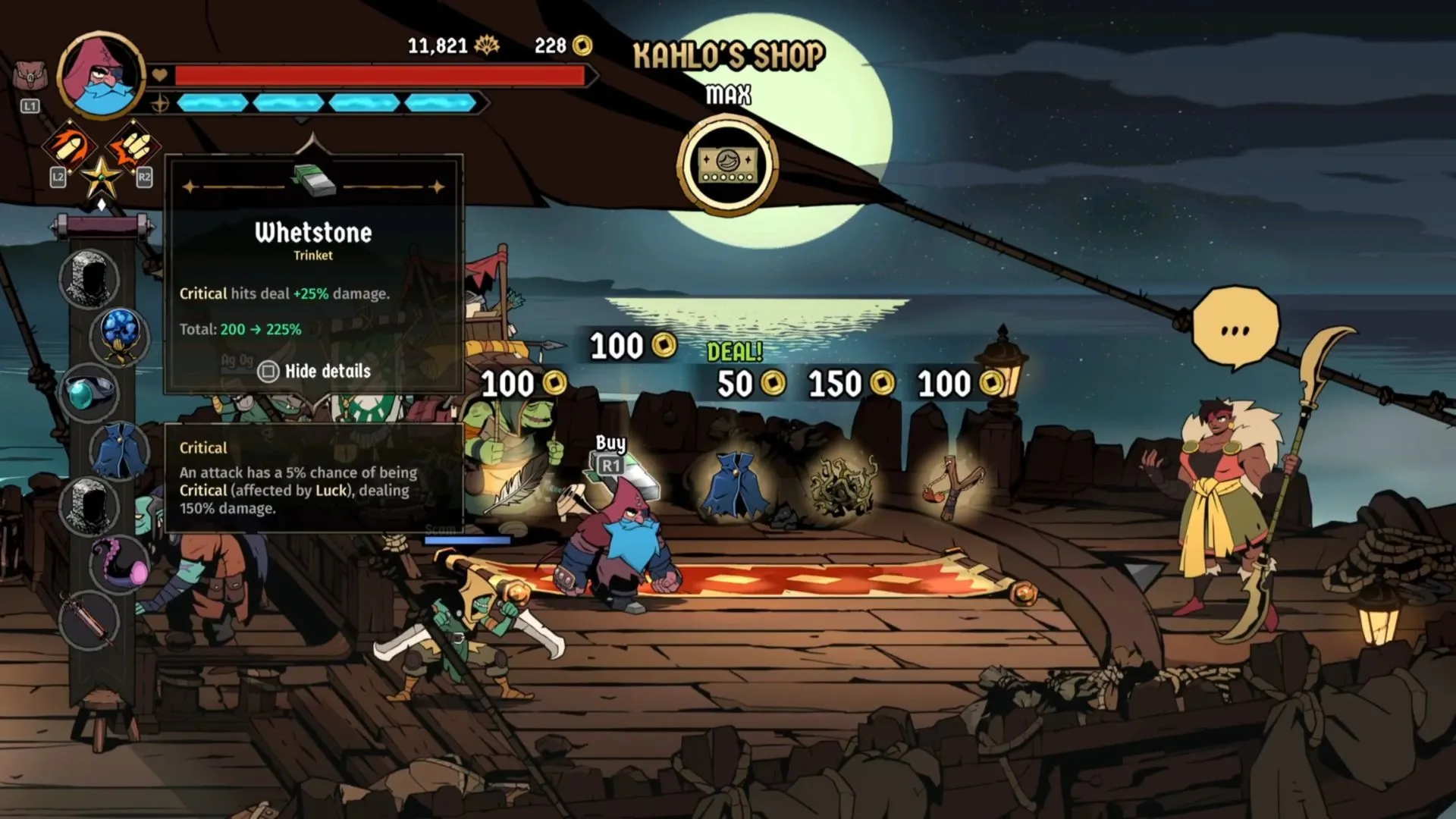 Bộ trinket tăng Punish và Critical giúp Karl tối ưu sát thương trong Absolum