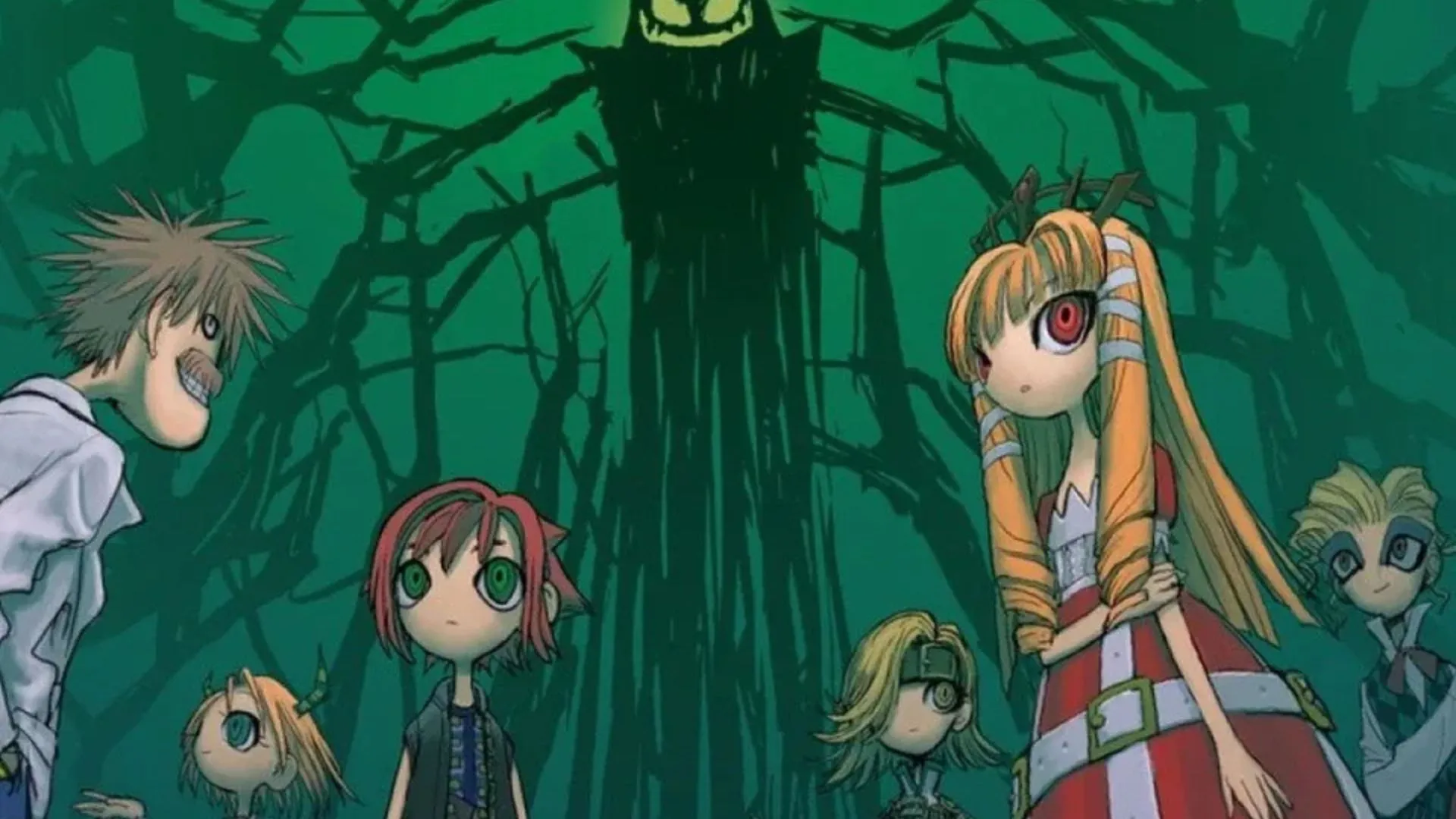 Bối cảnh Okage: nhân vật Ari và cái bóng Lord Stanley với phong cách gothic