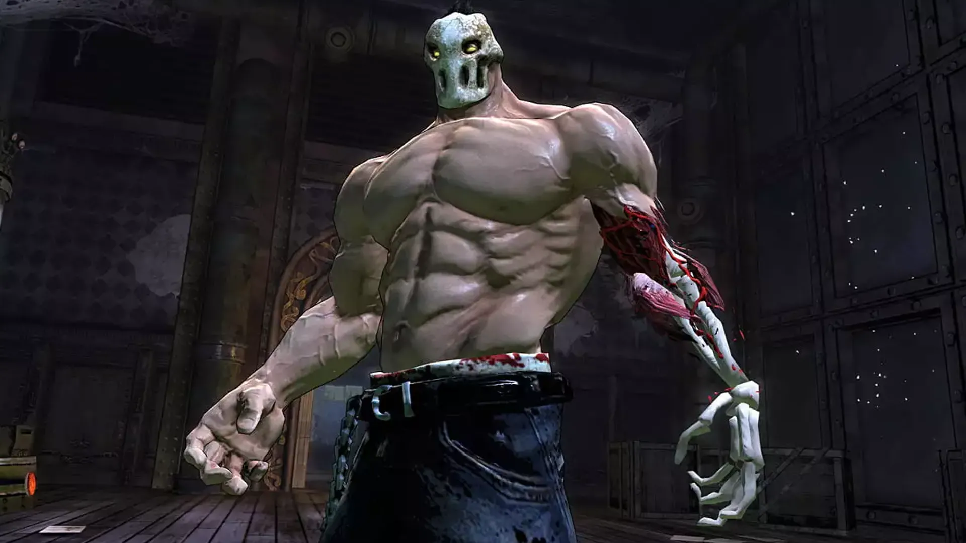 Cảnh Rick mọc lại tay trong Splatterhouse