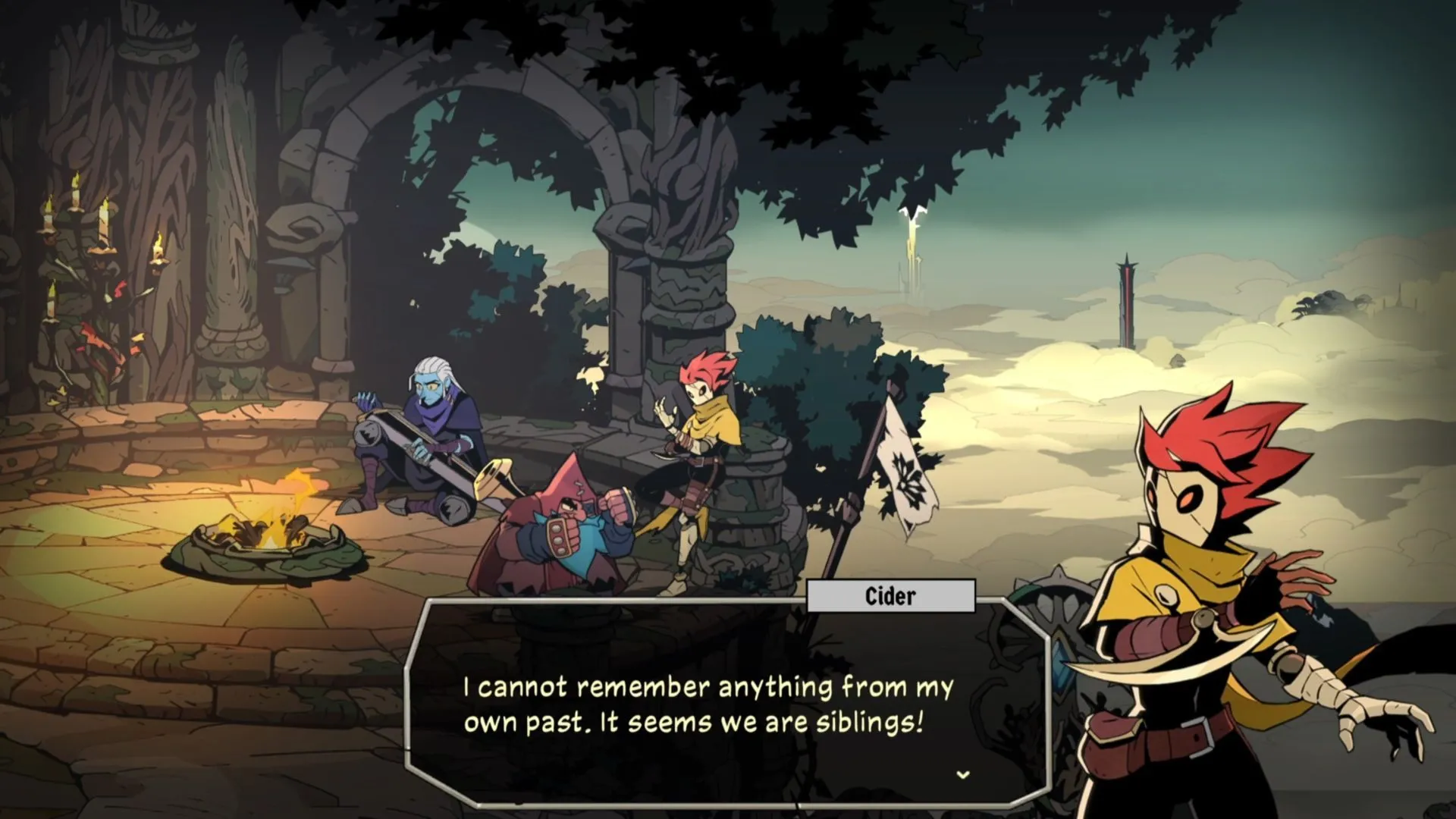 Cider trong Absolum, mô tả khi gặp lần đầu