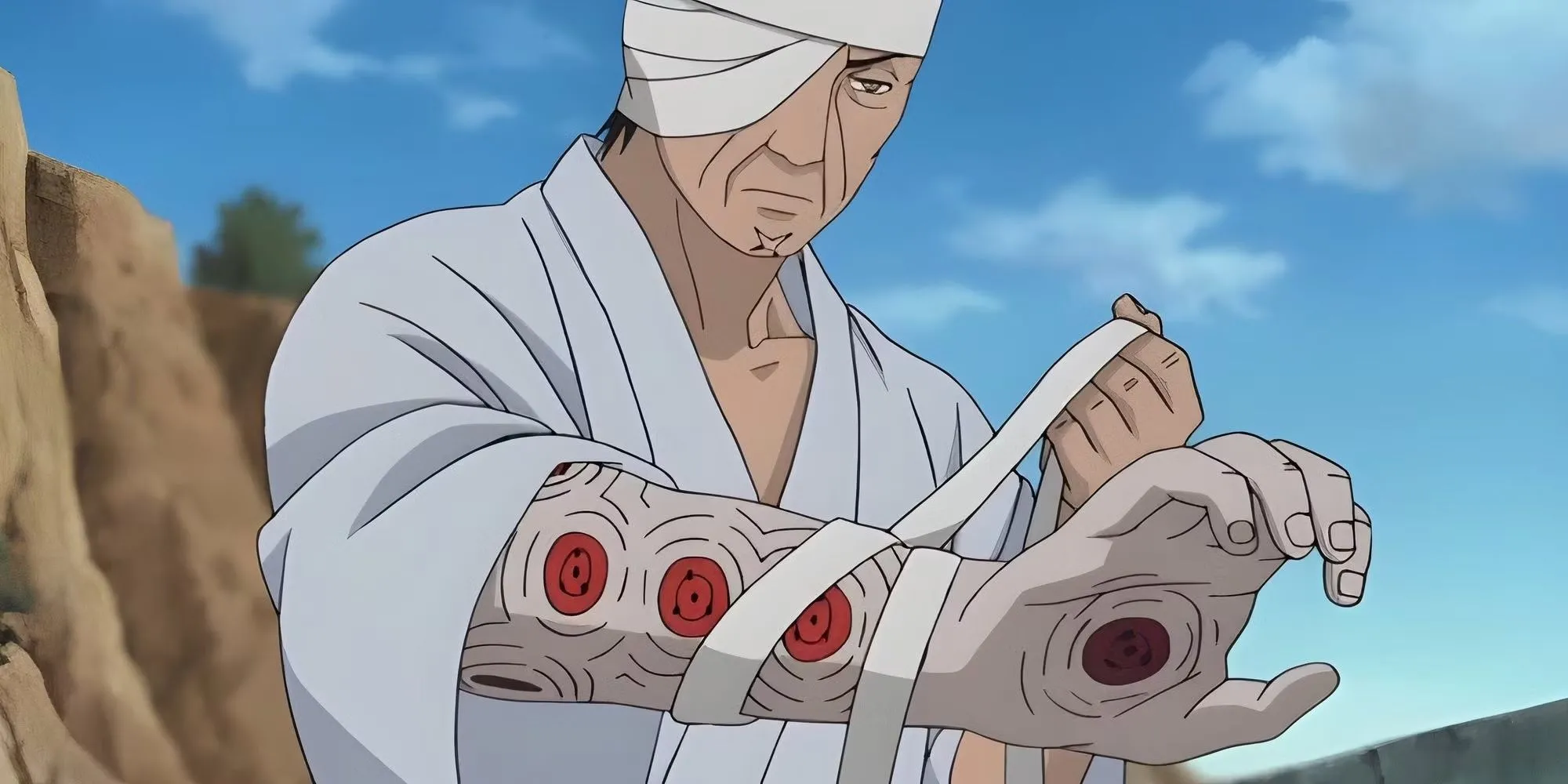 Danzo với nhiều Sharingan trên người, huyền thoại về &quot;cánh tay mắt&quot; của Konoha