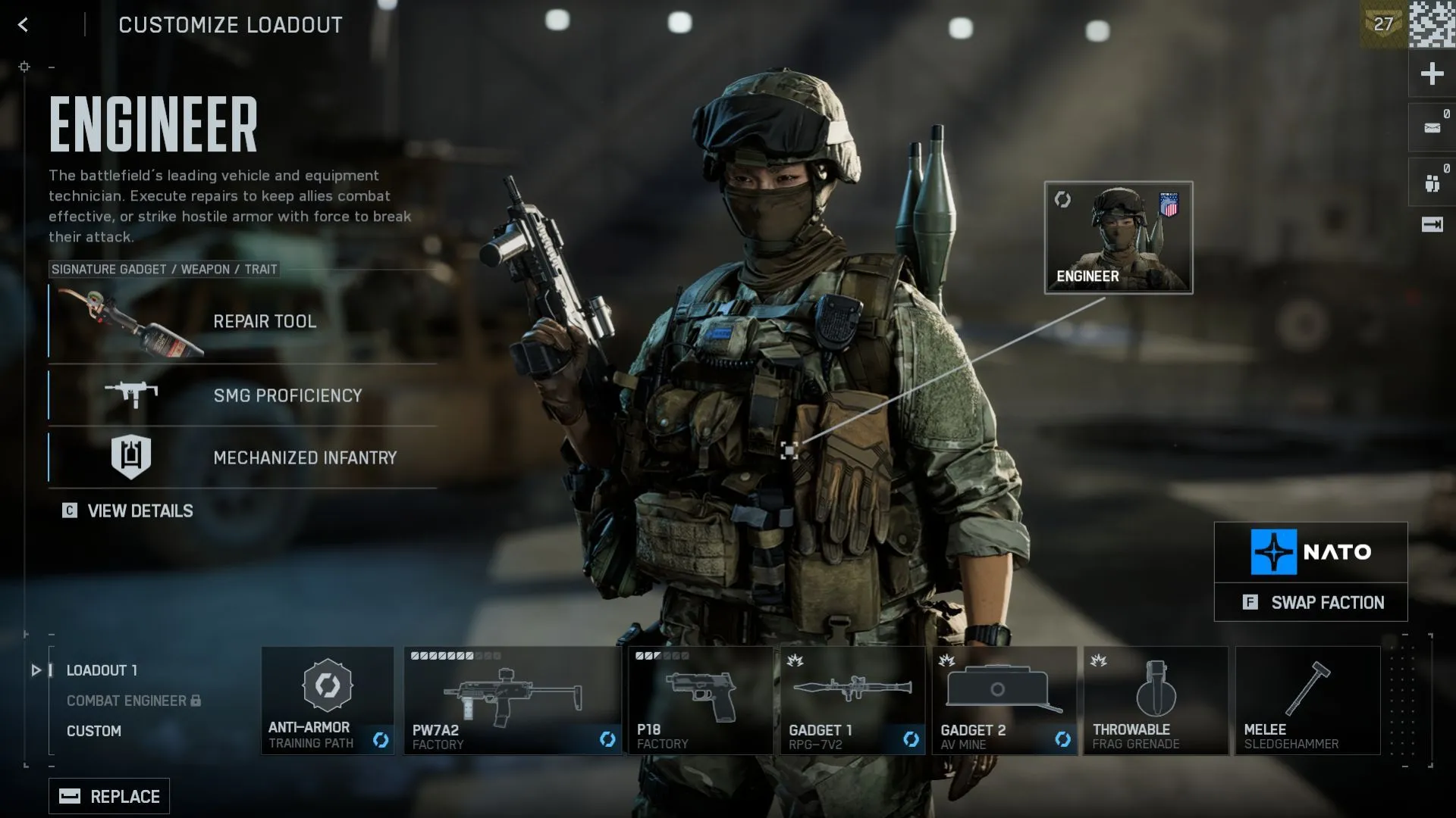 Engineer Battlefield 6: hình ảnh chuyên gia sửa chữa và phá xe, thích hợp cho bản đồ nhiều phương tiện