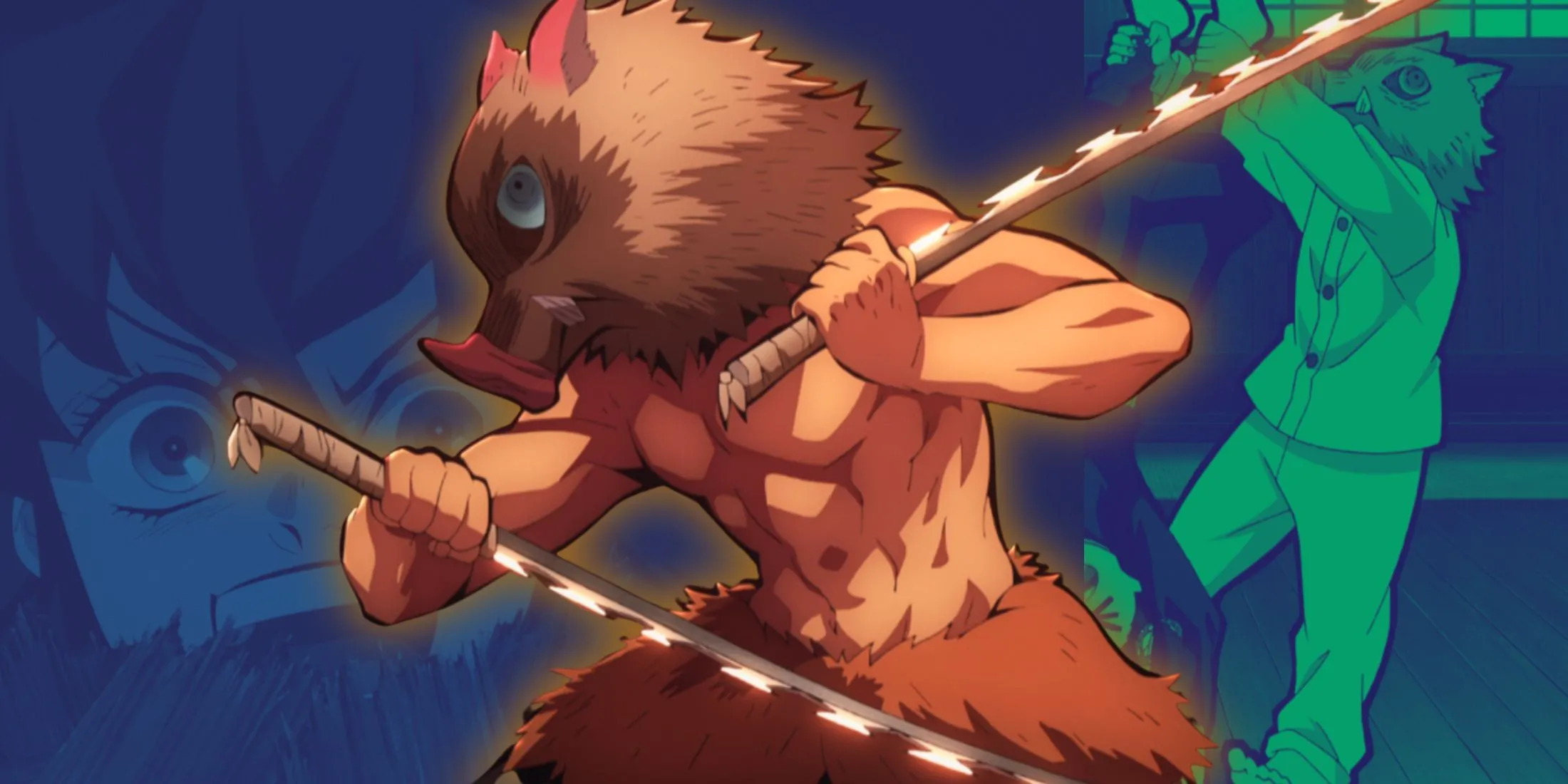 Inosuke Hashibira bộc lộ sự vụng về nhưng chân thành khi cố gắng thể hiện lòng biết ơn