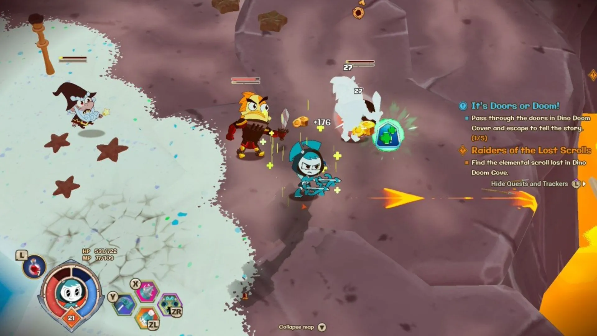 Jenny Wakeman trong trận đánh thể hiện chiêu đặc trưng của nhân vật