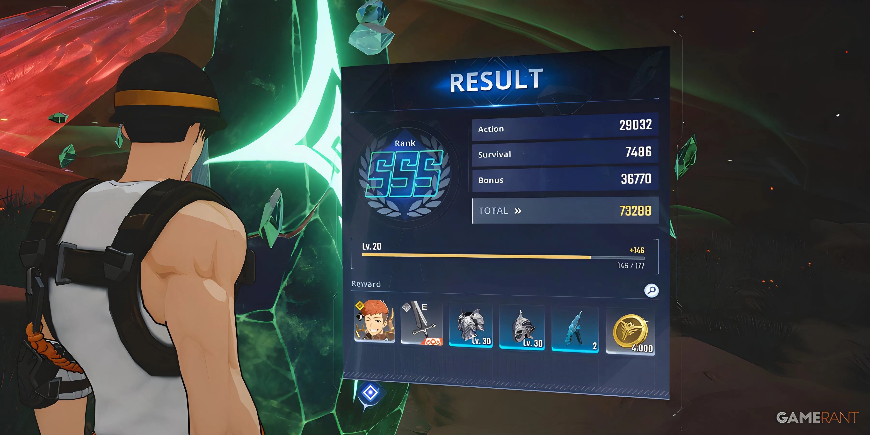 Kết quả nhiệm vụ và giao diện thông báo thưởng trong Solo Leveling ARISE OVERDRIVE, minh họa hệ thống quest và phần thưởng progression