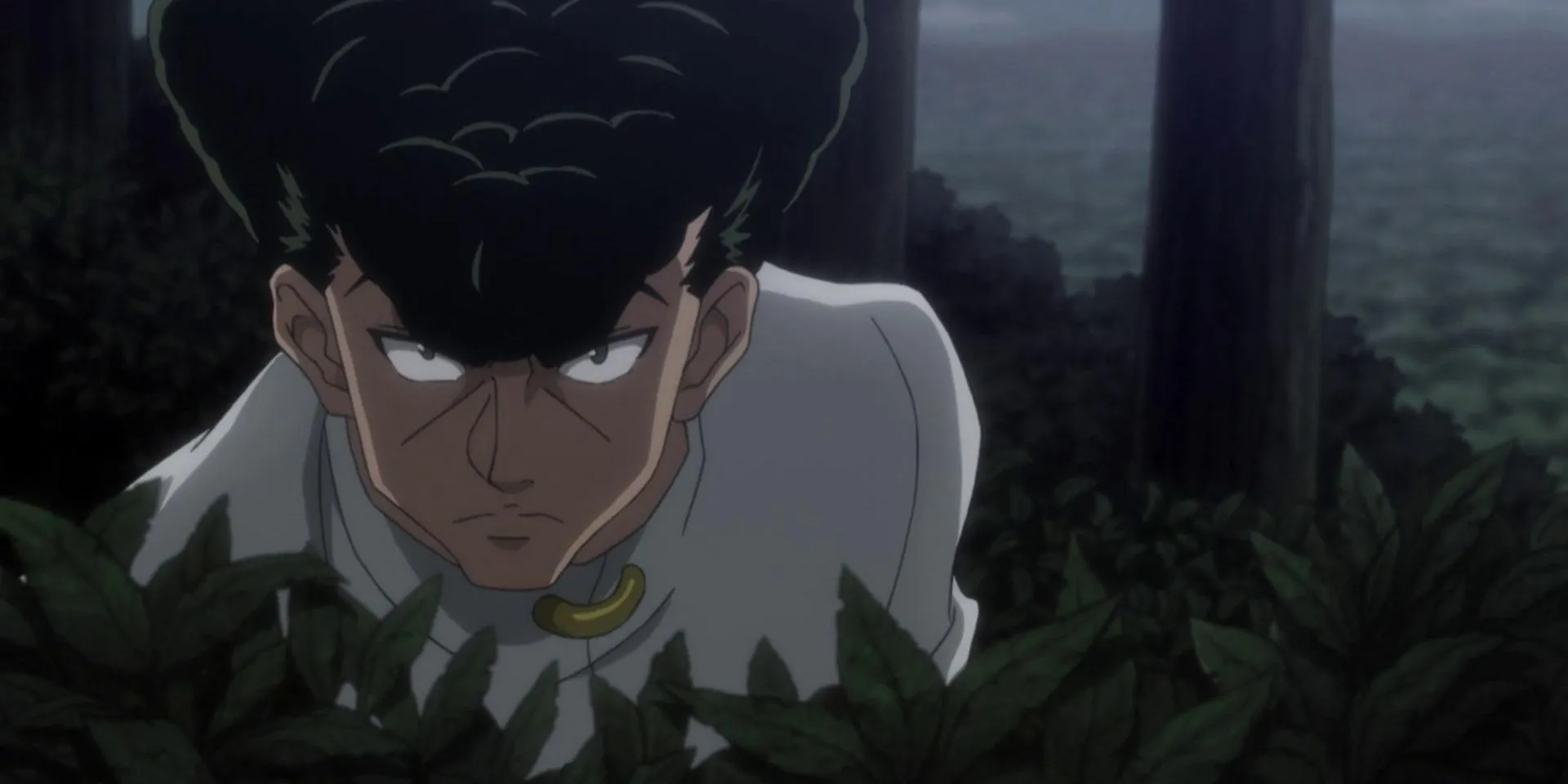 Knuckle Bine trong arc Chimera Ant, biểu cảm cho thấy sự trưởng thành sau khi chứng kiến Gon