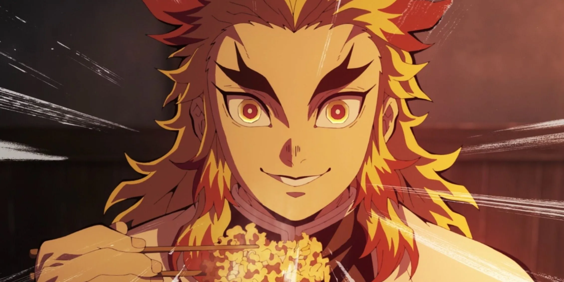 Kyojuro Rengoku thưởng thức bento trên tàu, khoảnh khắc đời thường trước nhiệm vụ sinh tử