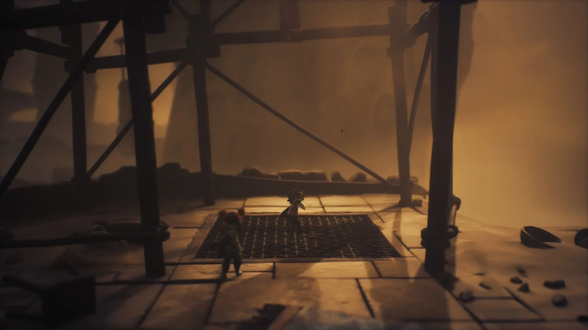 Luồng gió từ lưới sàn dẫn tới khu vực có quạ #6 - Little Nightmares 3 wind grate