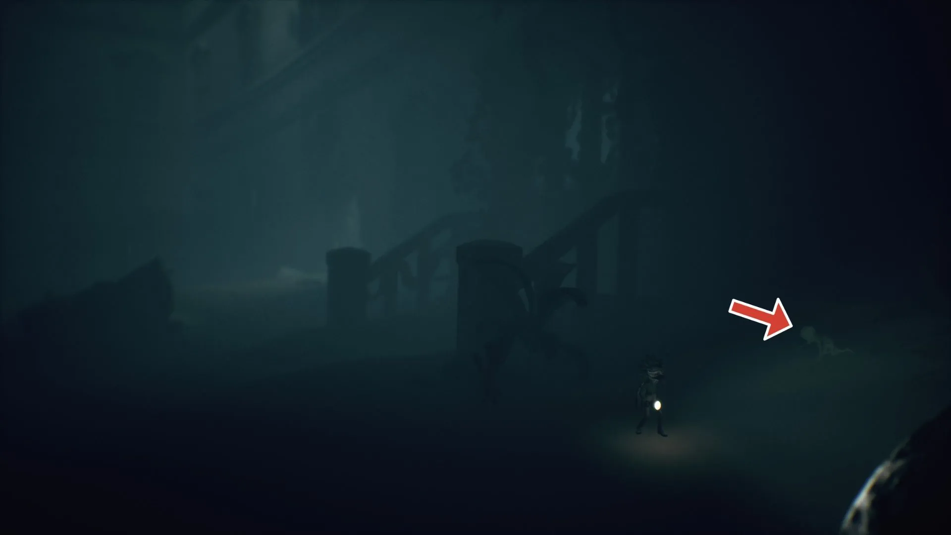 Ma đầu tiên chơi trong cỏ, vị trí bên ngoài Institute Little Nightmares 3