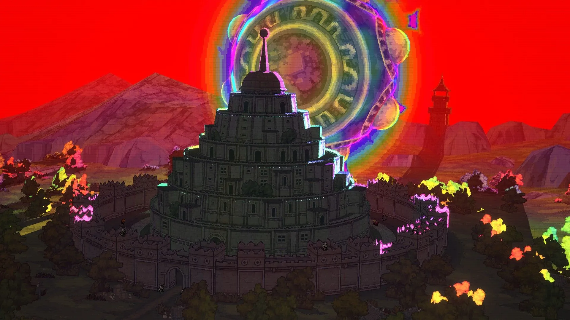 Màn mở đầu Ball X Pit với hiệu ứng bi và đạn dày đặc trên màn hình