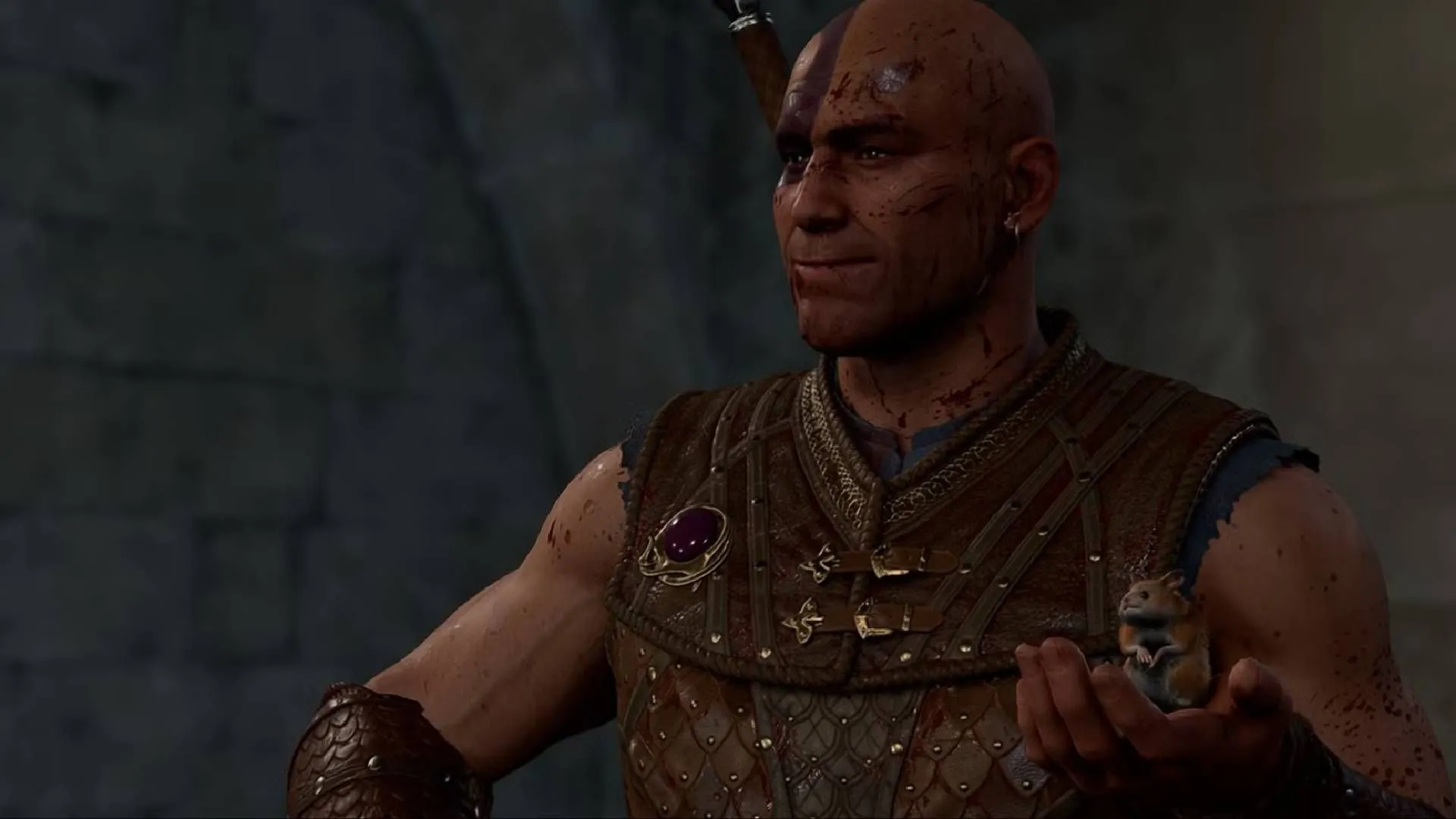 Minsc và Boo trong Baldur's Gate 3, nhân vật hài hước xuất hiện muộn