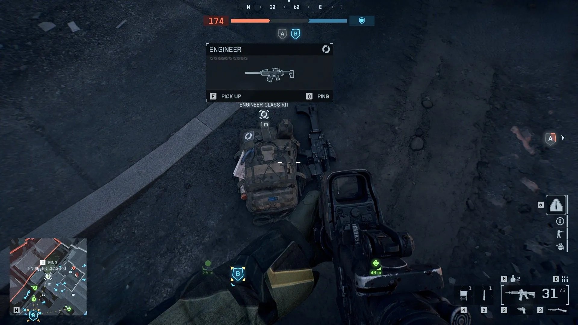 Nhặt kit của đồng đội hoặc kẻ địch để dùng tạm, tăng cơ hội sống sót và XP