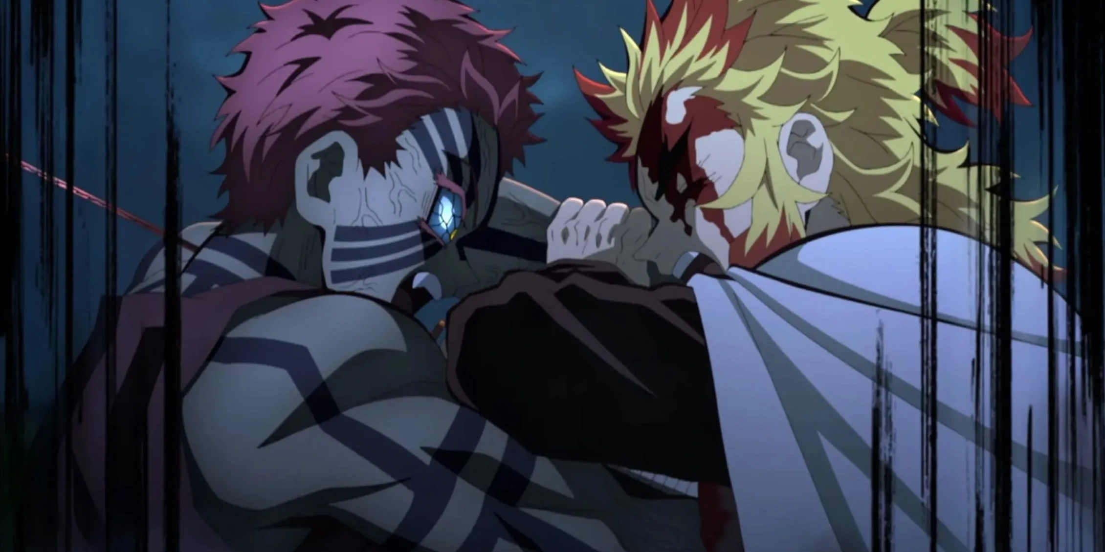 Rengoku đối mặt Akaza trong trận chiến Mugen Train, khoảnh khắc để lại nhiều cảm xúc hỗn hợp